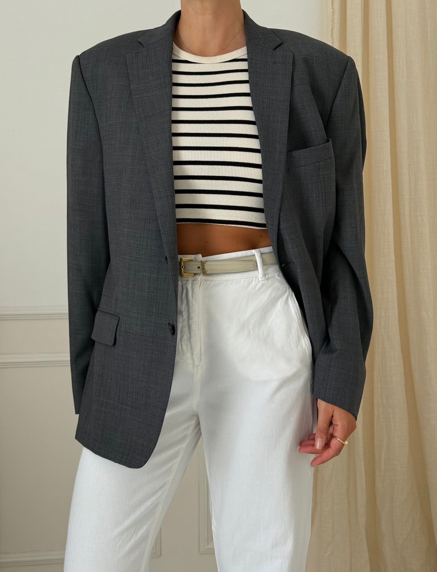 Ralph Lauren oversized grey blazer