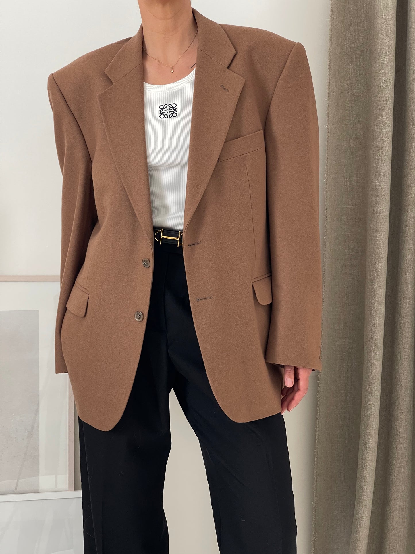 Oversized Camel Blazer