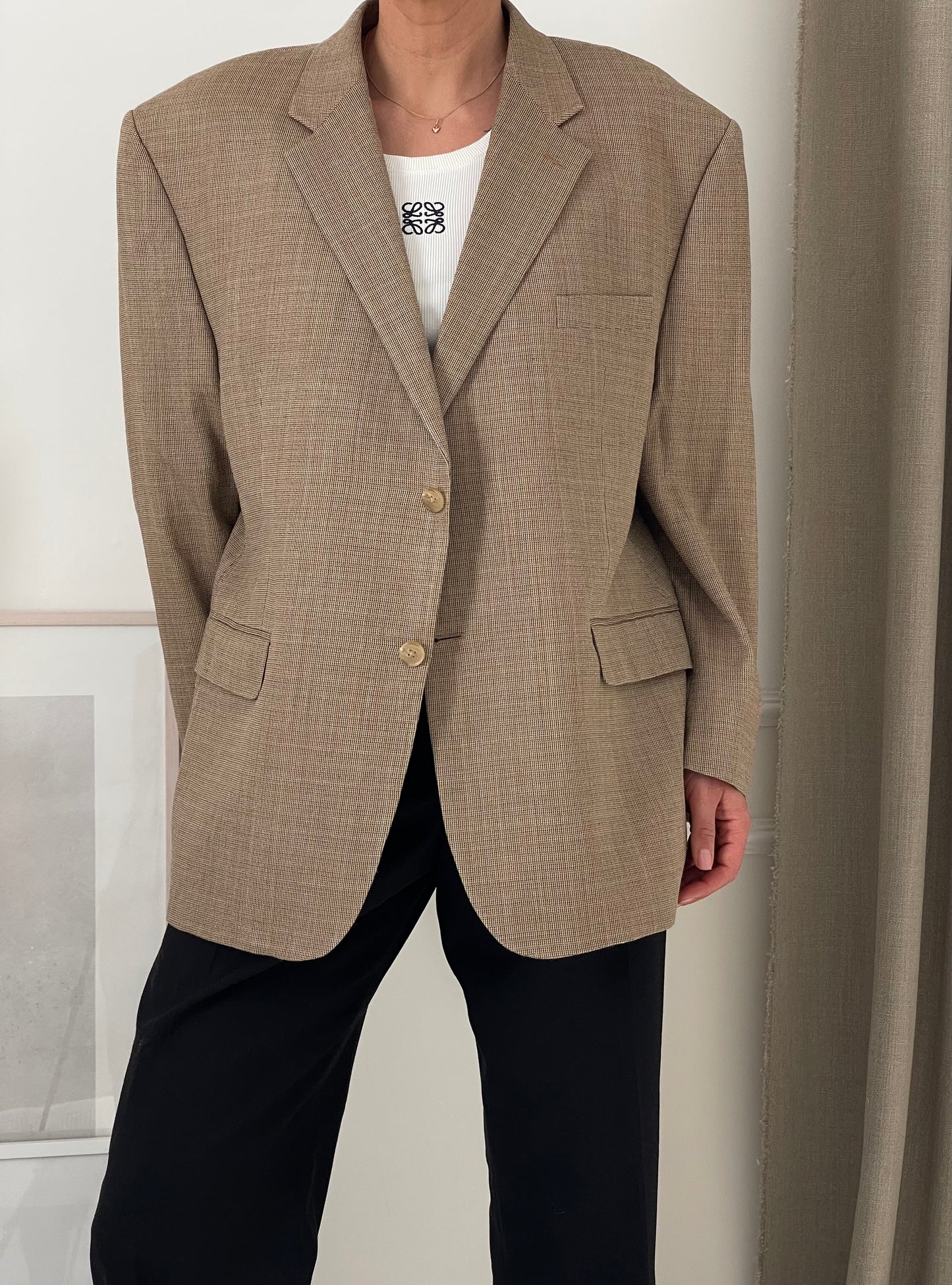 Oversized Beige Blazer