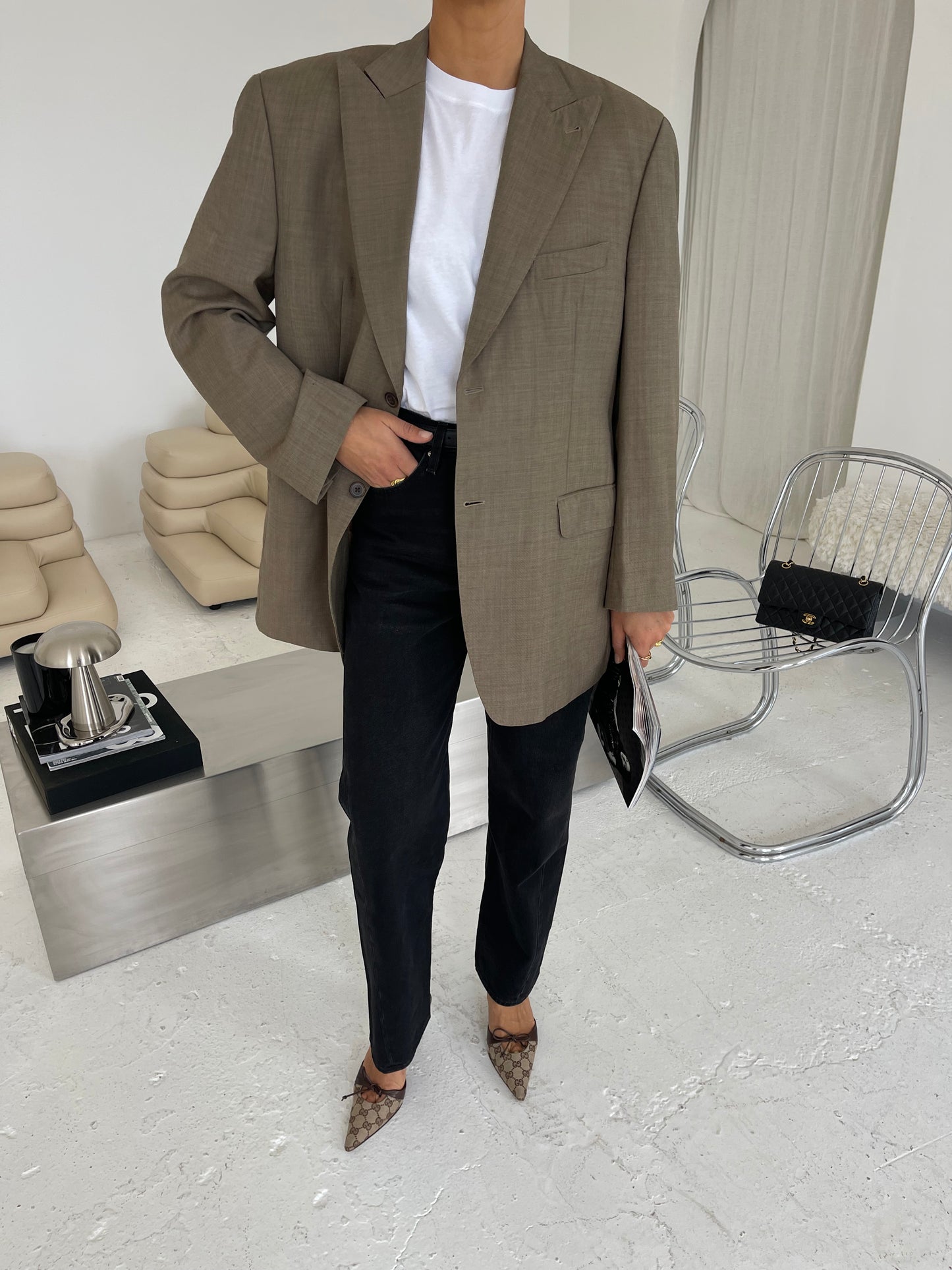 Oversized wool blazer
