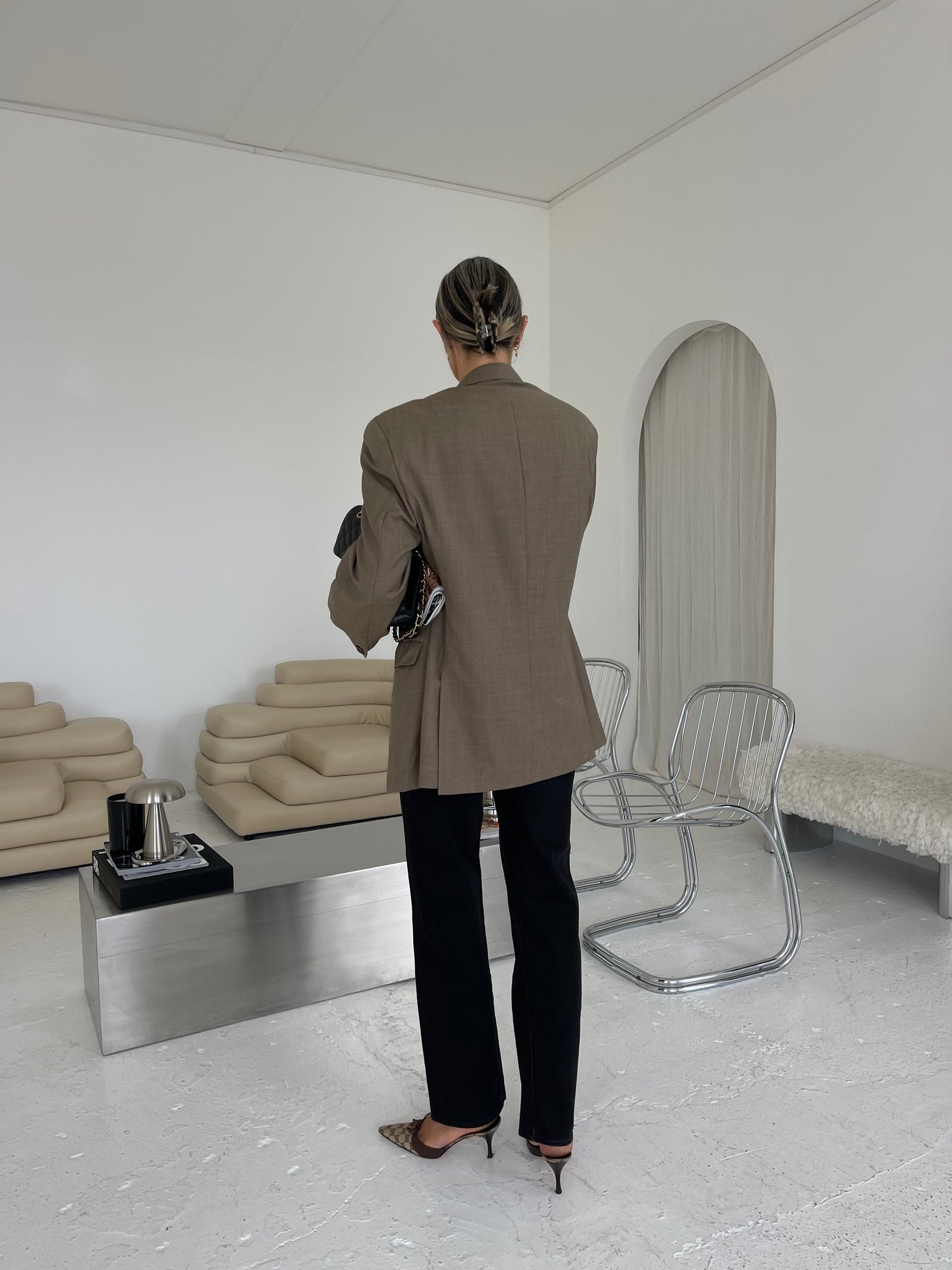 Oversized wool blazer