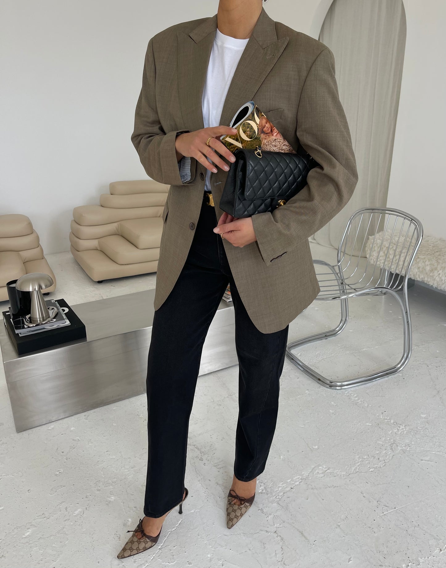 Oversized wool blazer