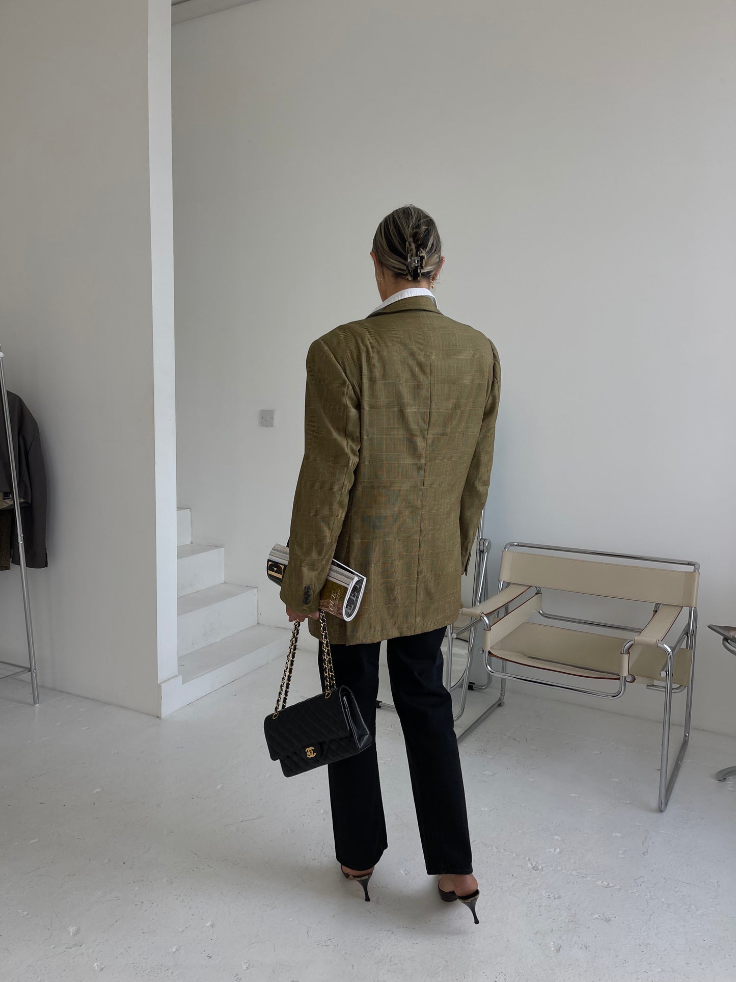 Designer Checked Wool blazer