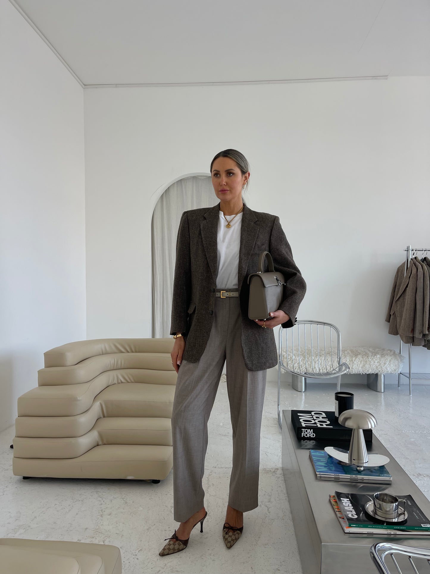Brown Tweed Blazer