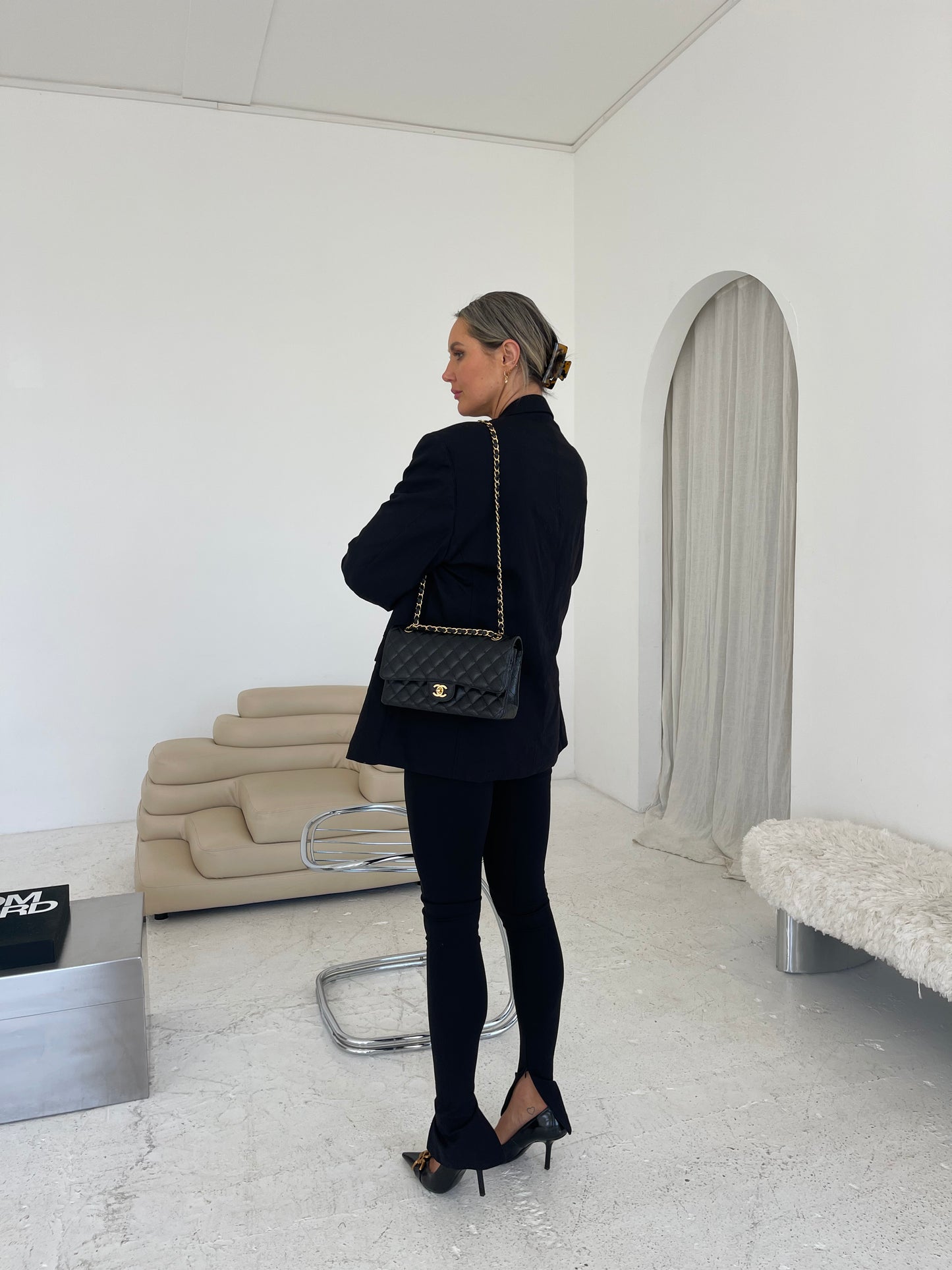 Black Oversized Wool Blazer