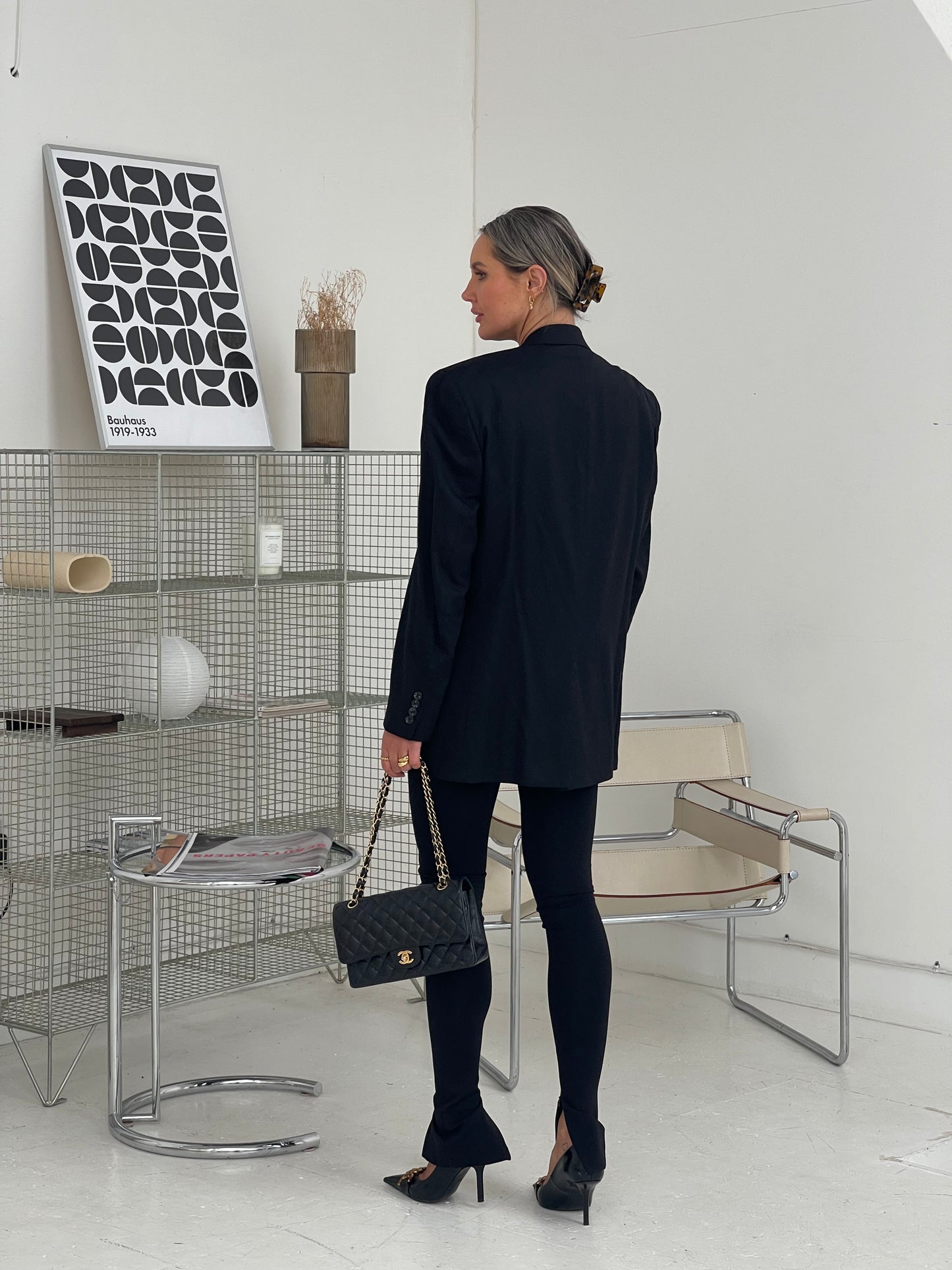 Black Oversized Wool Blazer