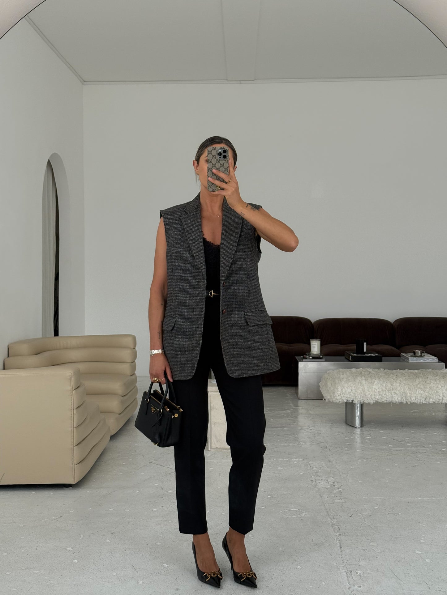 Vintage Wool Tweed Waistcoat