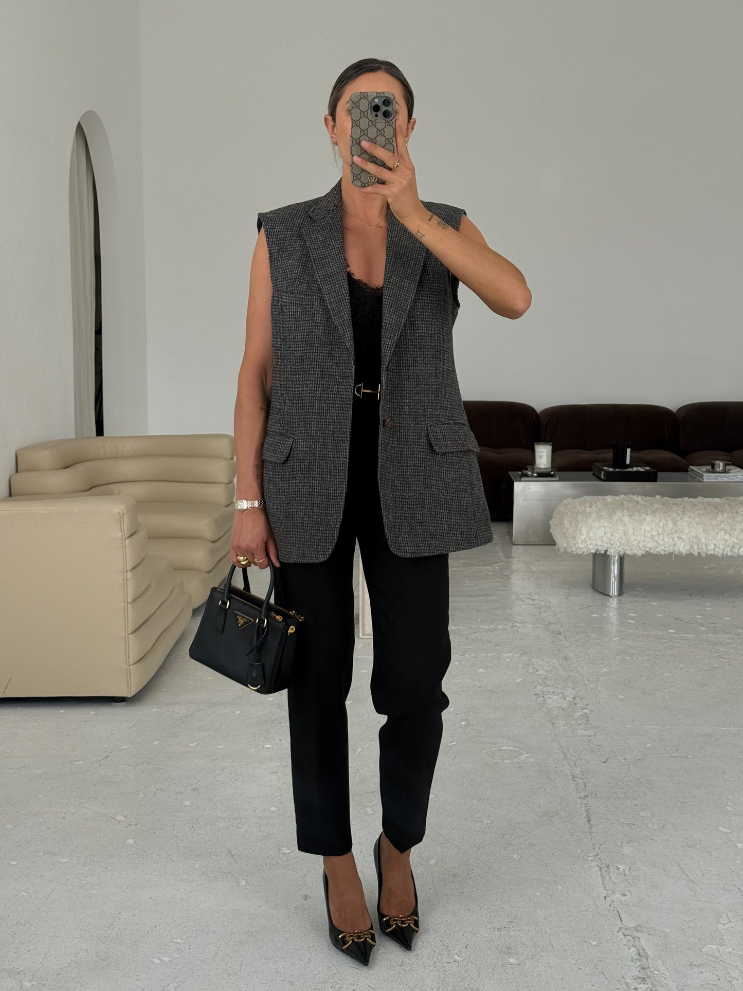 Vintage Wool Tweed Waistcoat