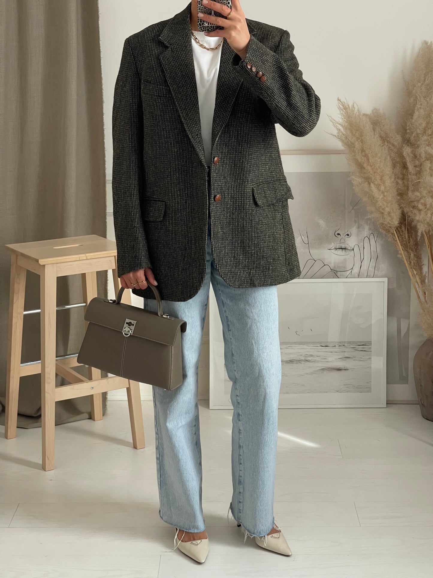 Forest Green Tweed Blazer