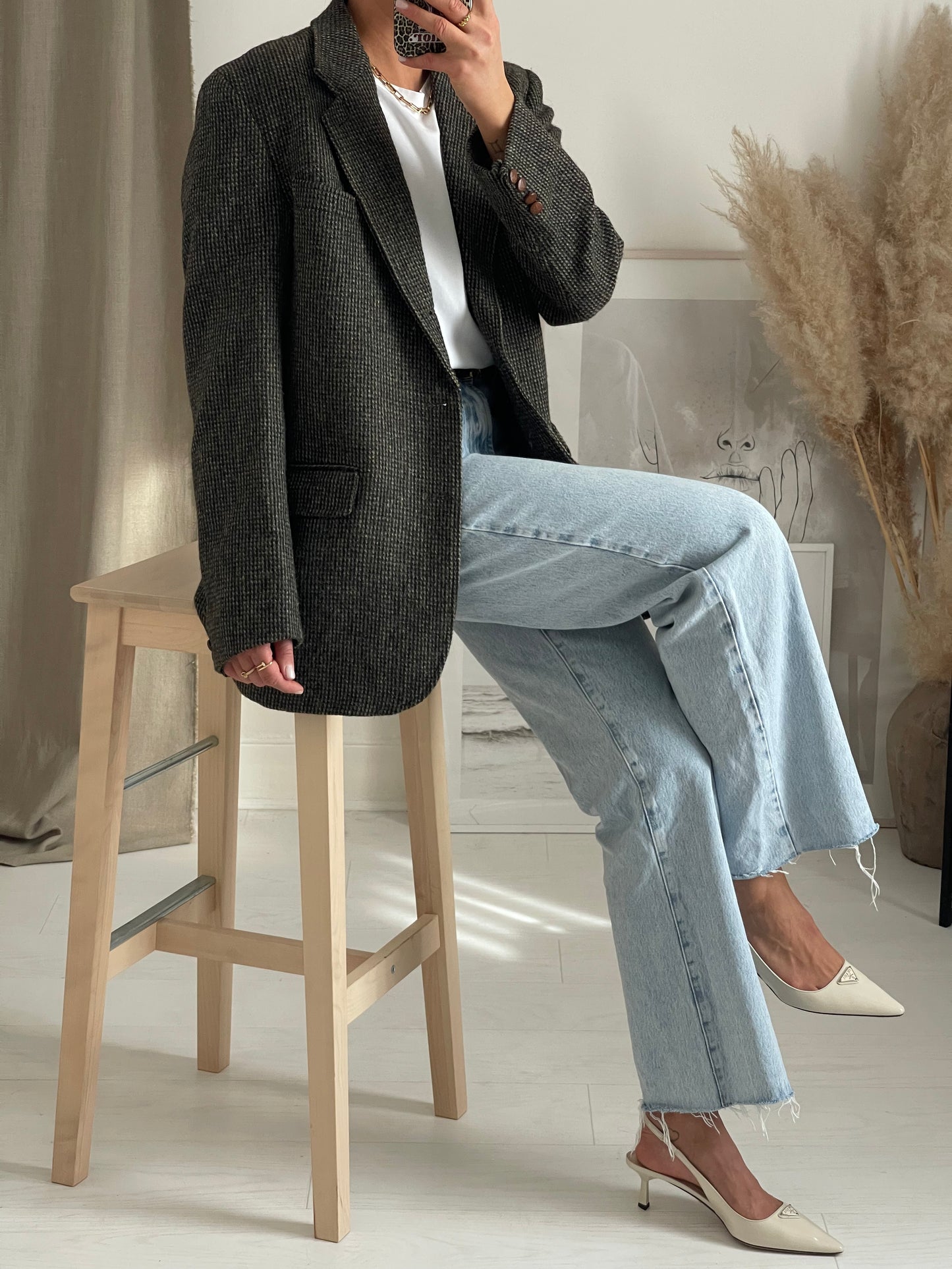 Forest Green Tweed Blazer