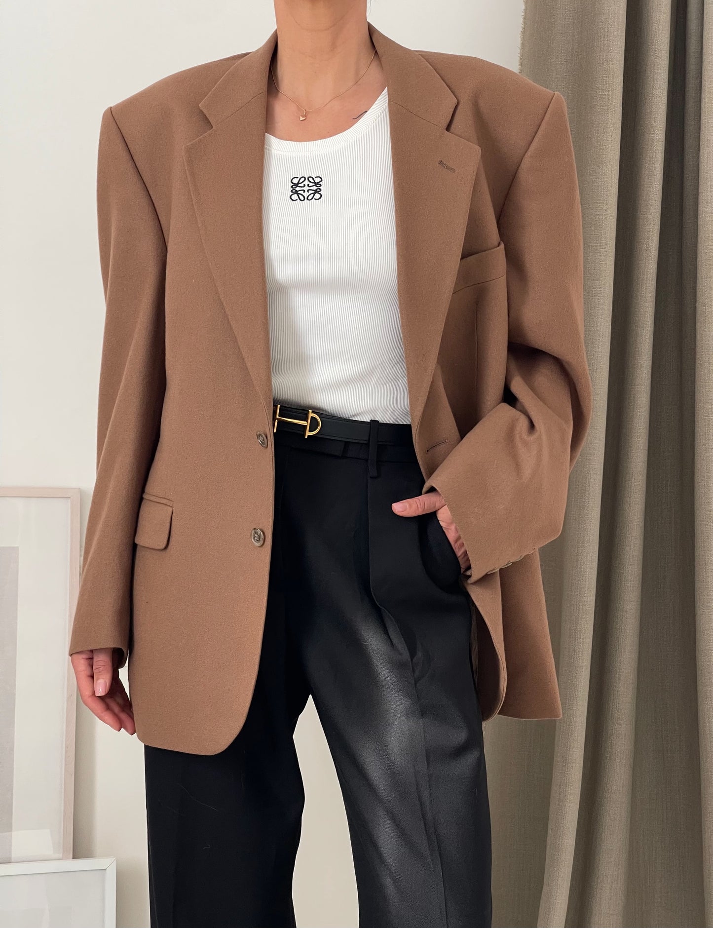 Oversized Camel Blazer