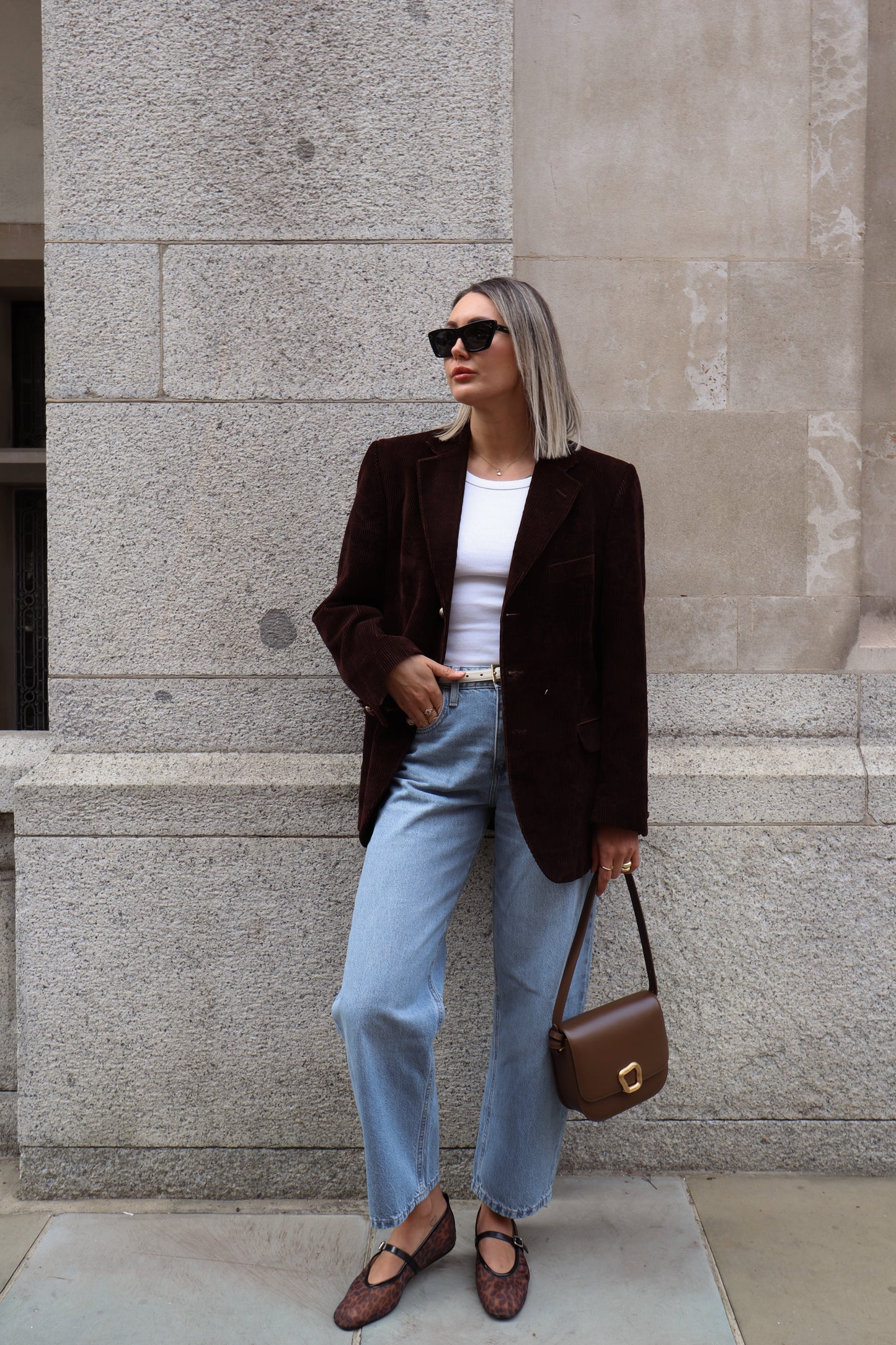 Chocolate Brown Corduroy Blazer