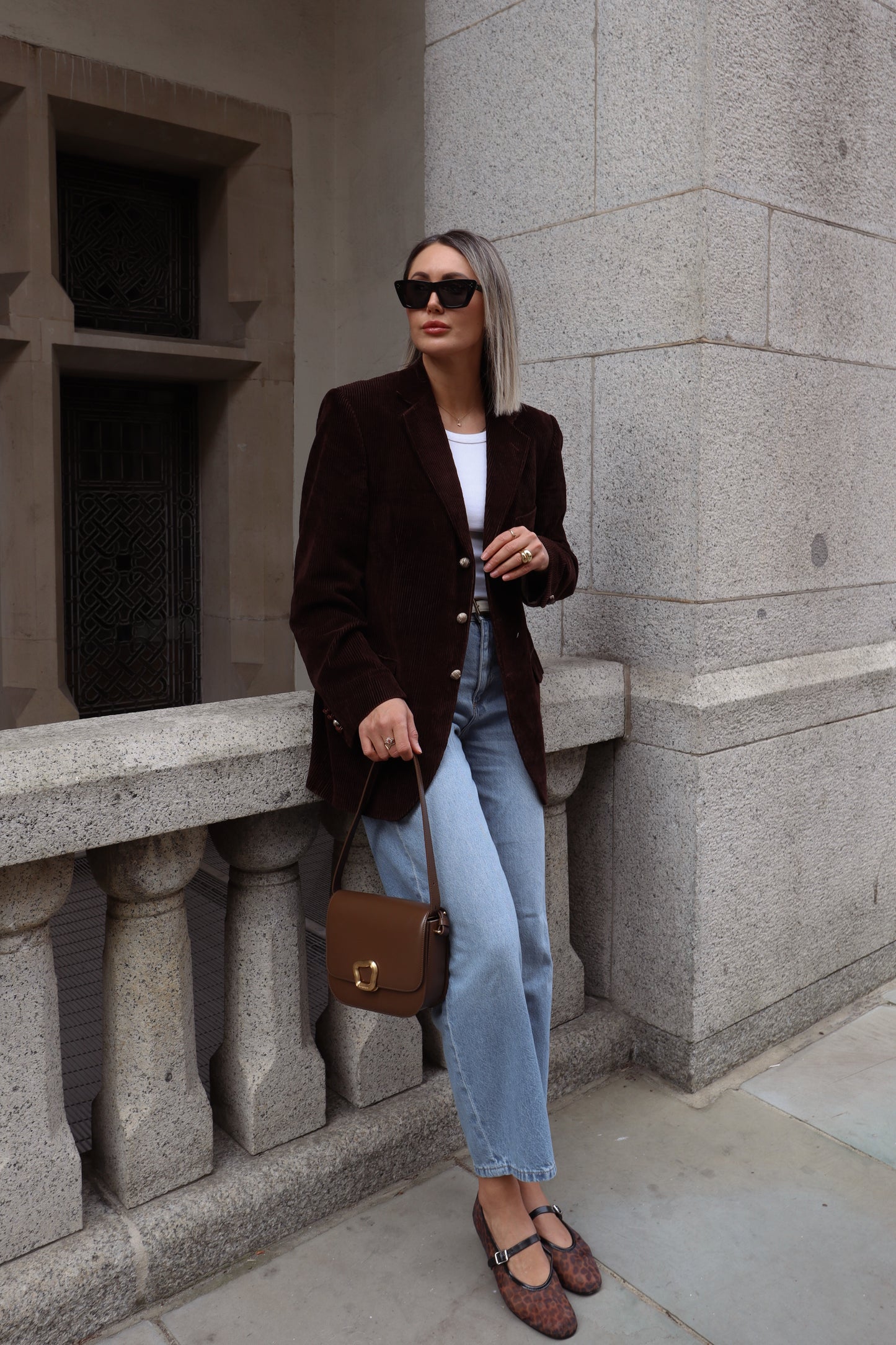 Chocolate Brown Corduroy Blazer