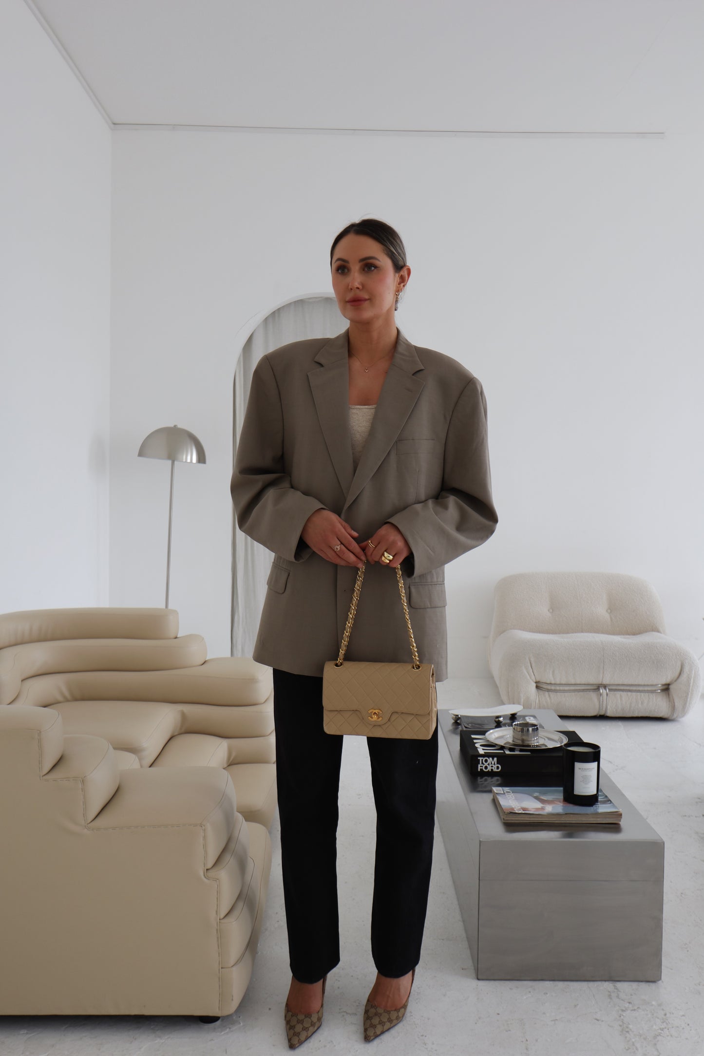 Oversized Vintage Khaki Blazer