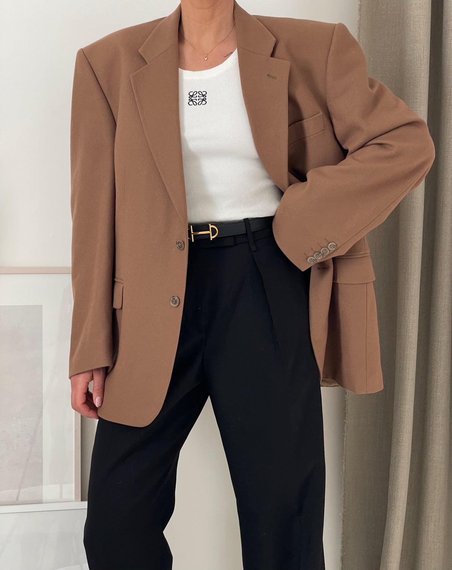 Oversized Camel Blazer