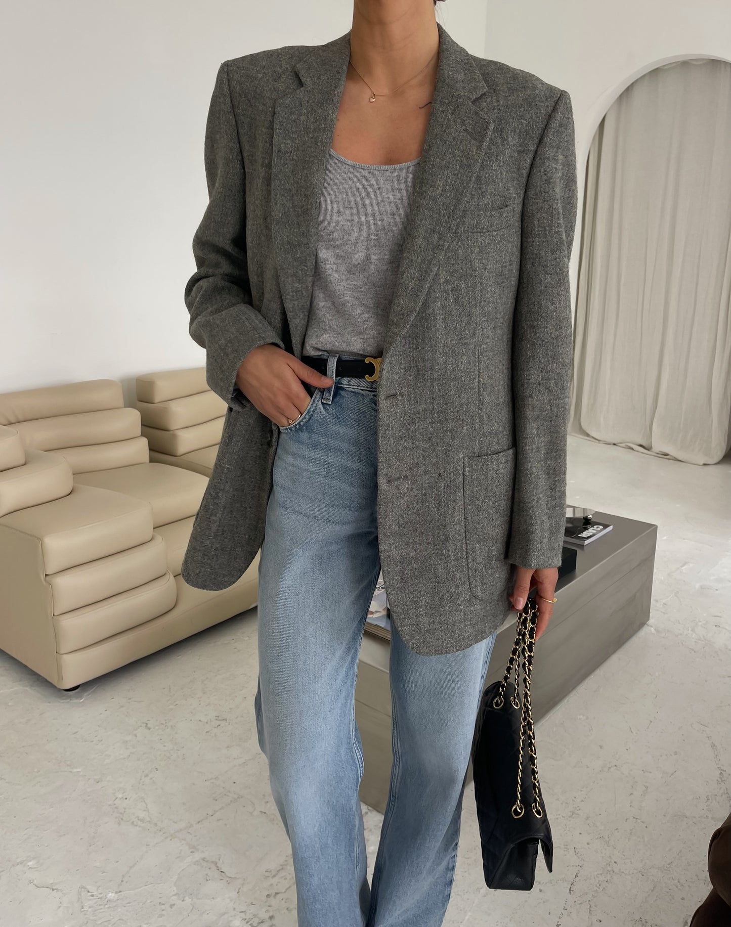 Grey Wool Blazer