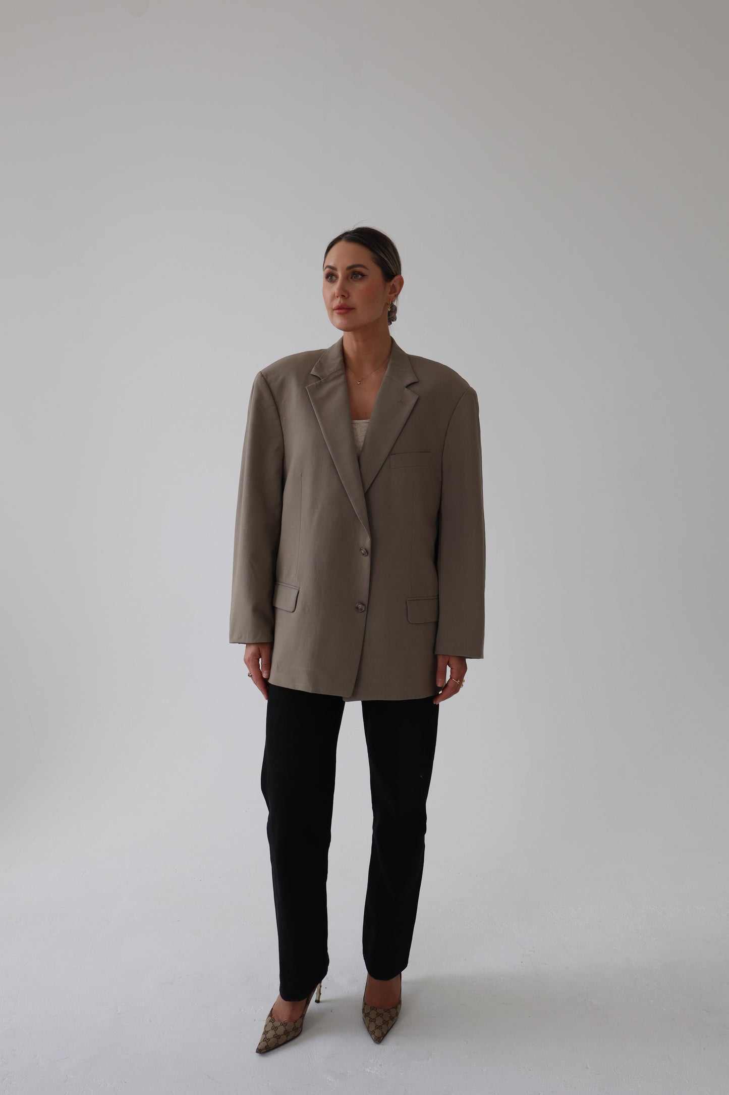 Oversized Vintage Khaki Blazer