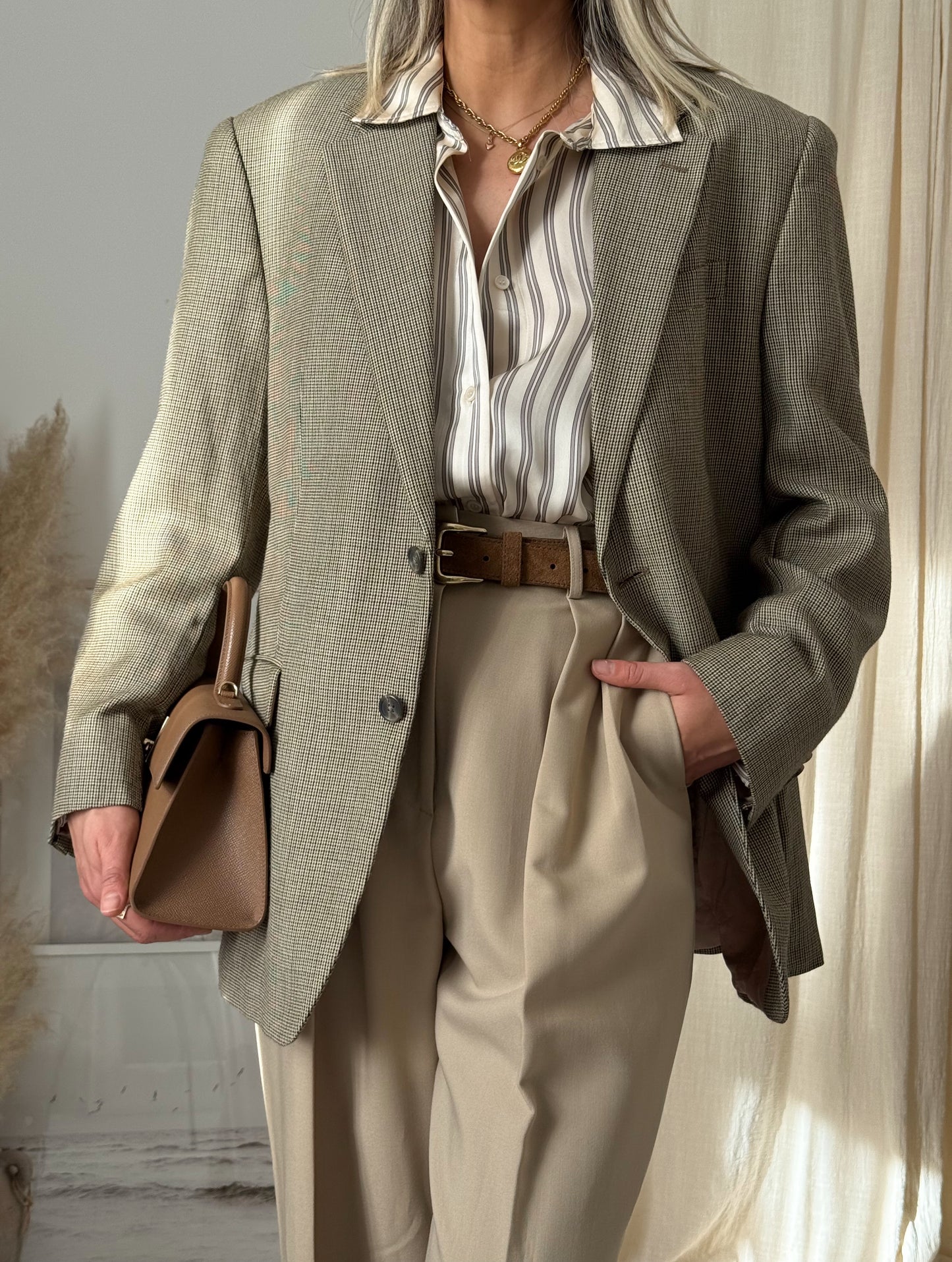 Vintage Oversized Beige blazer
