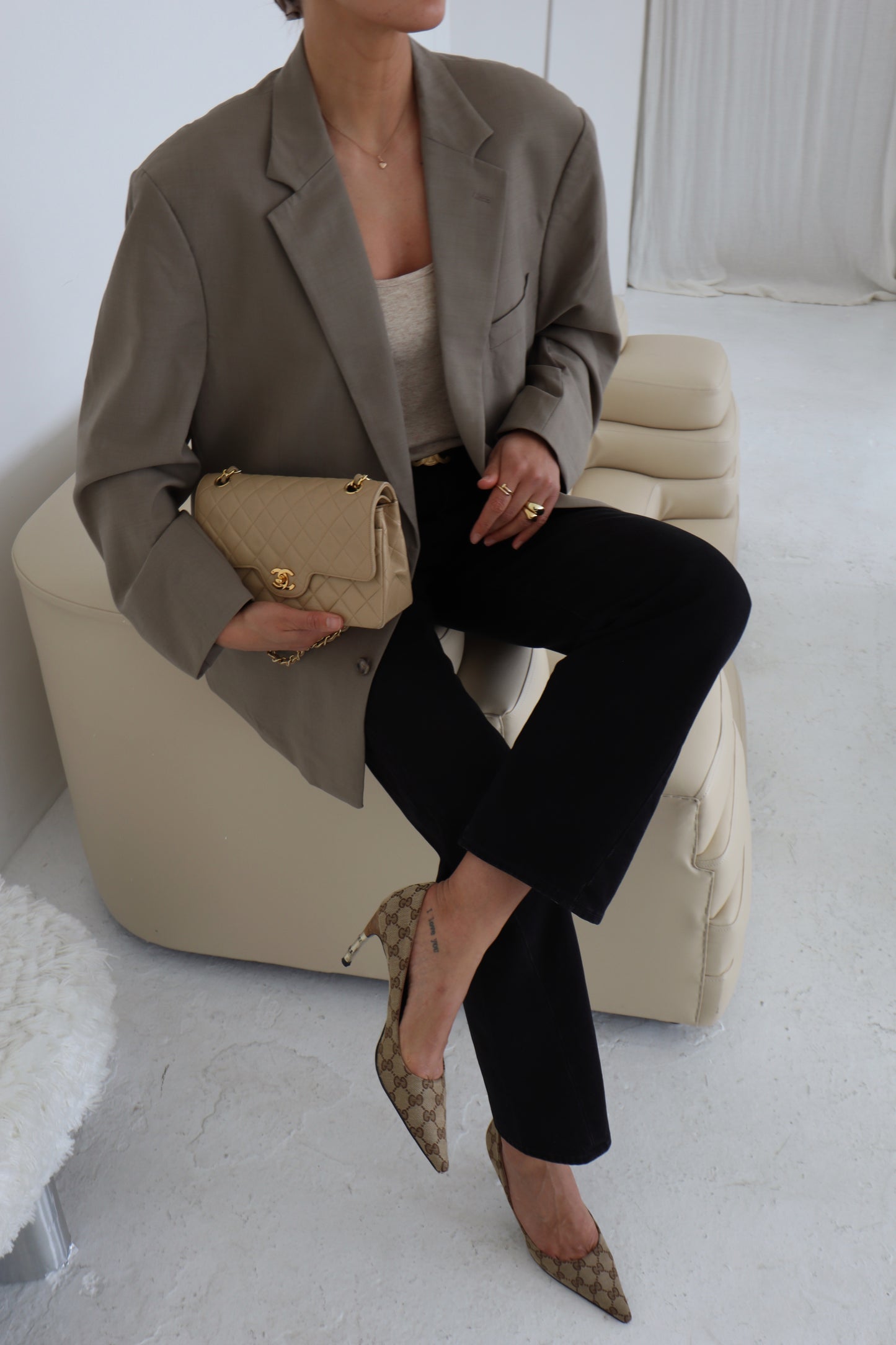Oversized Vintage Khaki Blazer