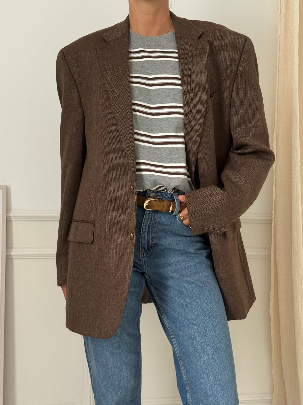 Vintage Chap’s 100% Wool Oversized Blazer