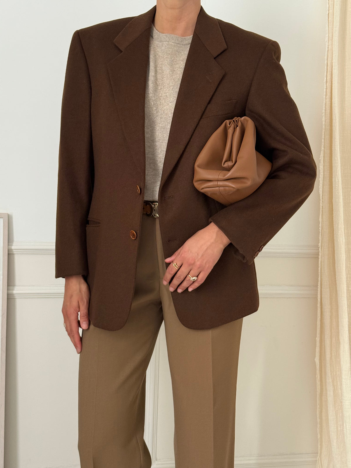 Vintage Brown Wool & Cashmere Blazer