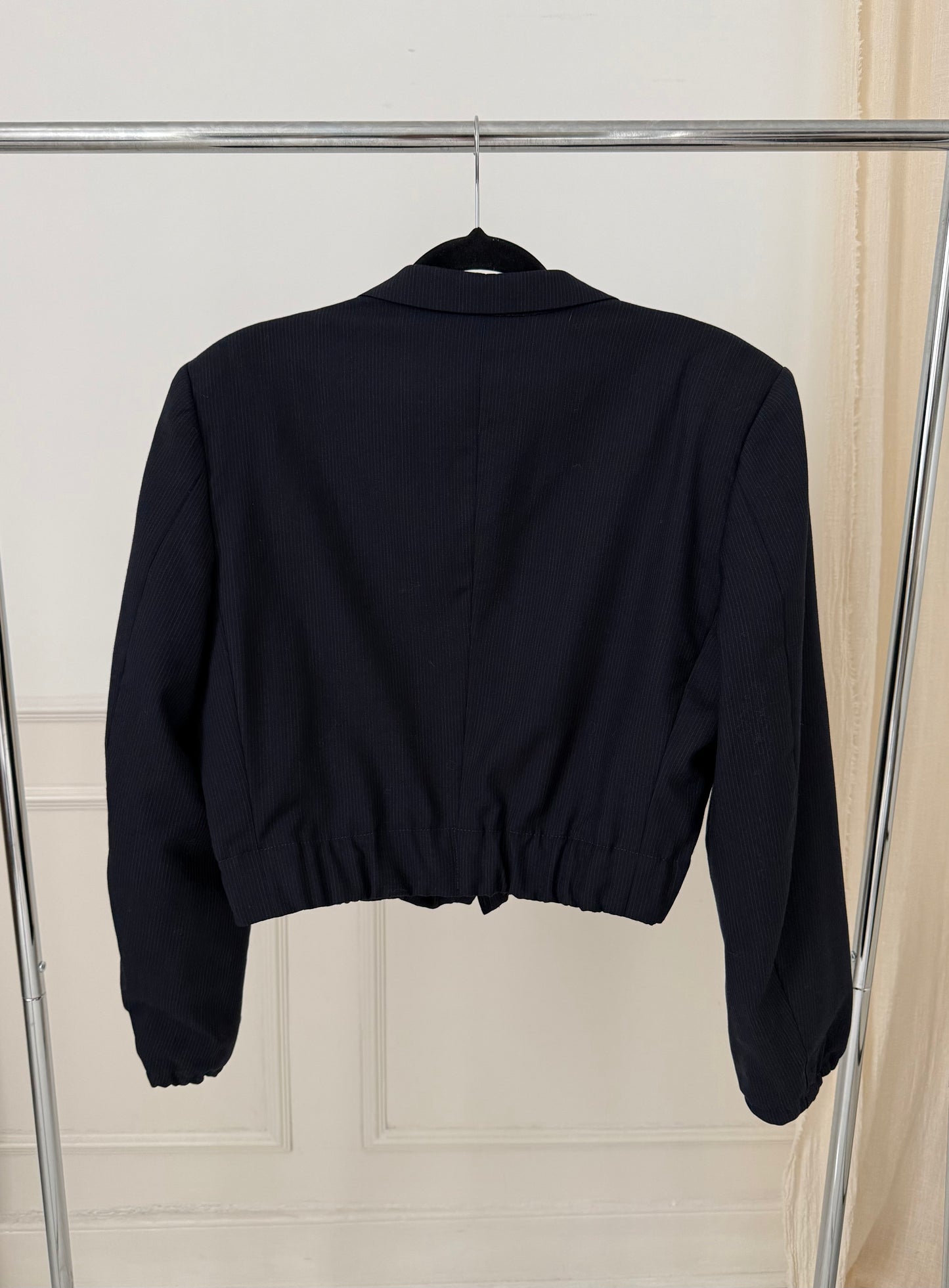 Vintage Yves Saint Laurent Reworked Cropped Blazer Bomber