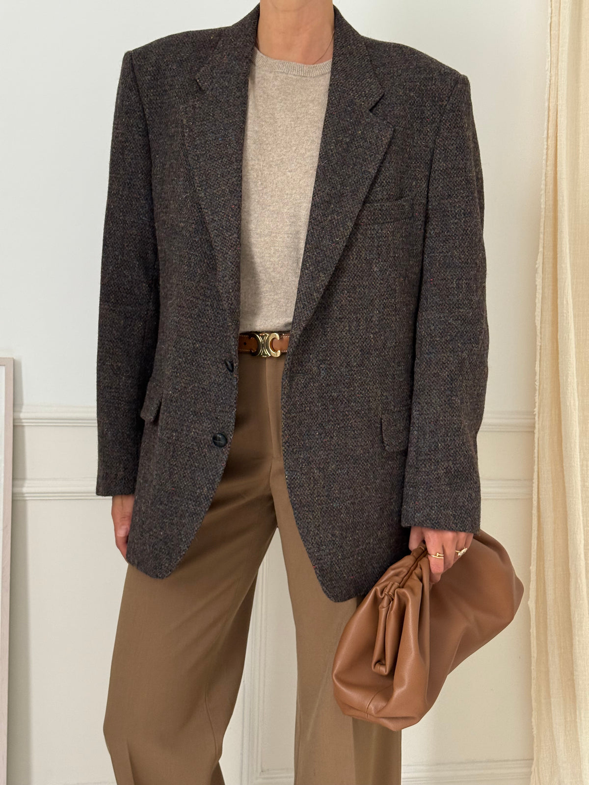 Brown Tweed Blazer