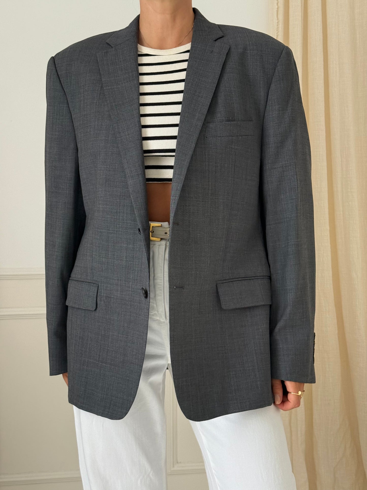 Ralph Lauren oversized grey blazer