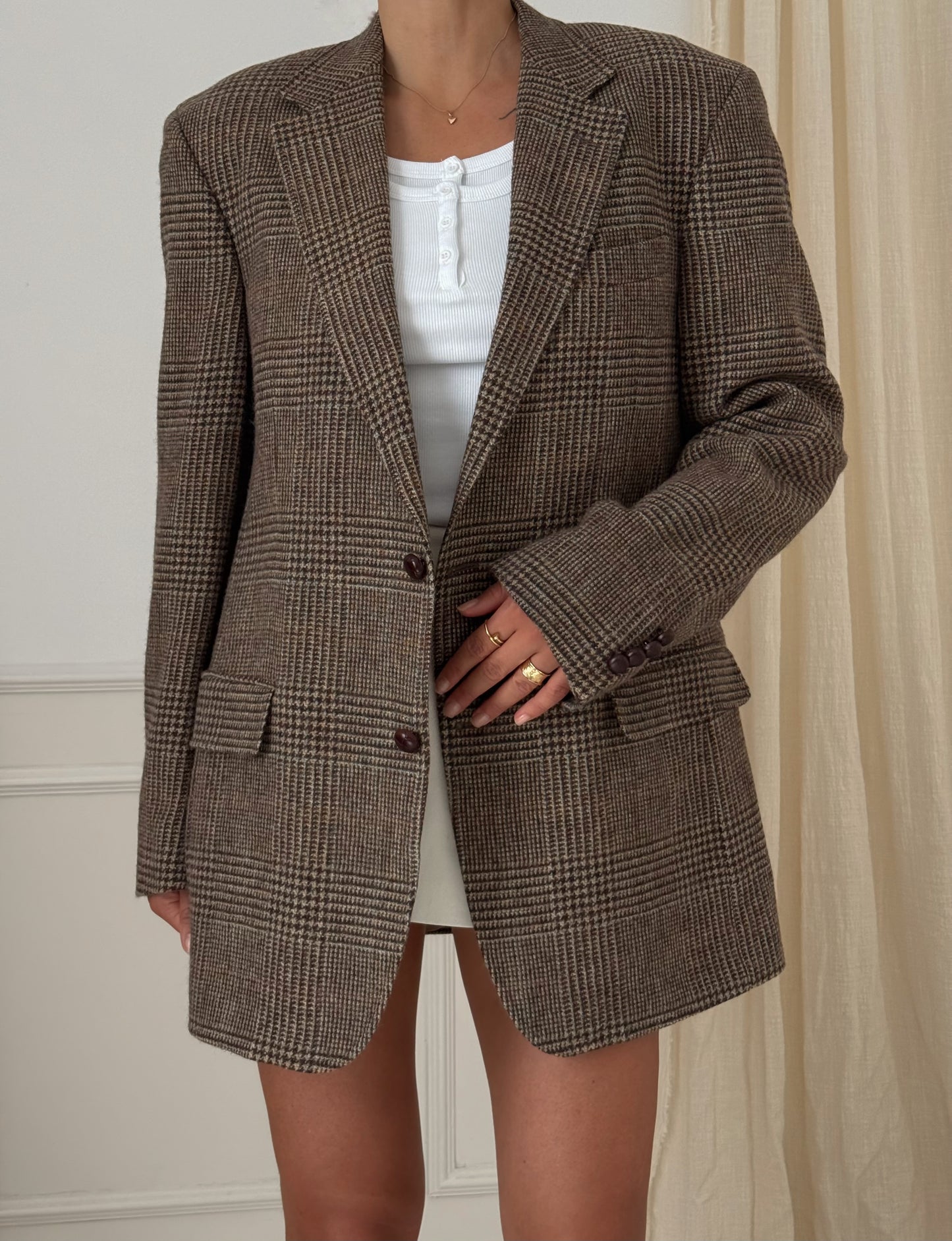 Brooks Brothers vintage wool checkered blazer