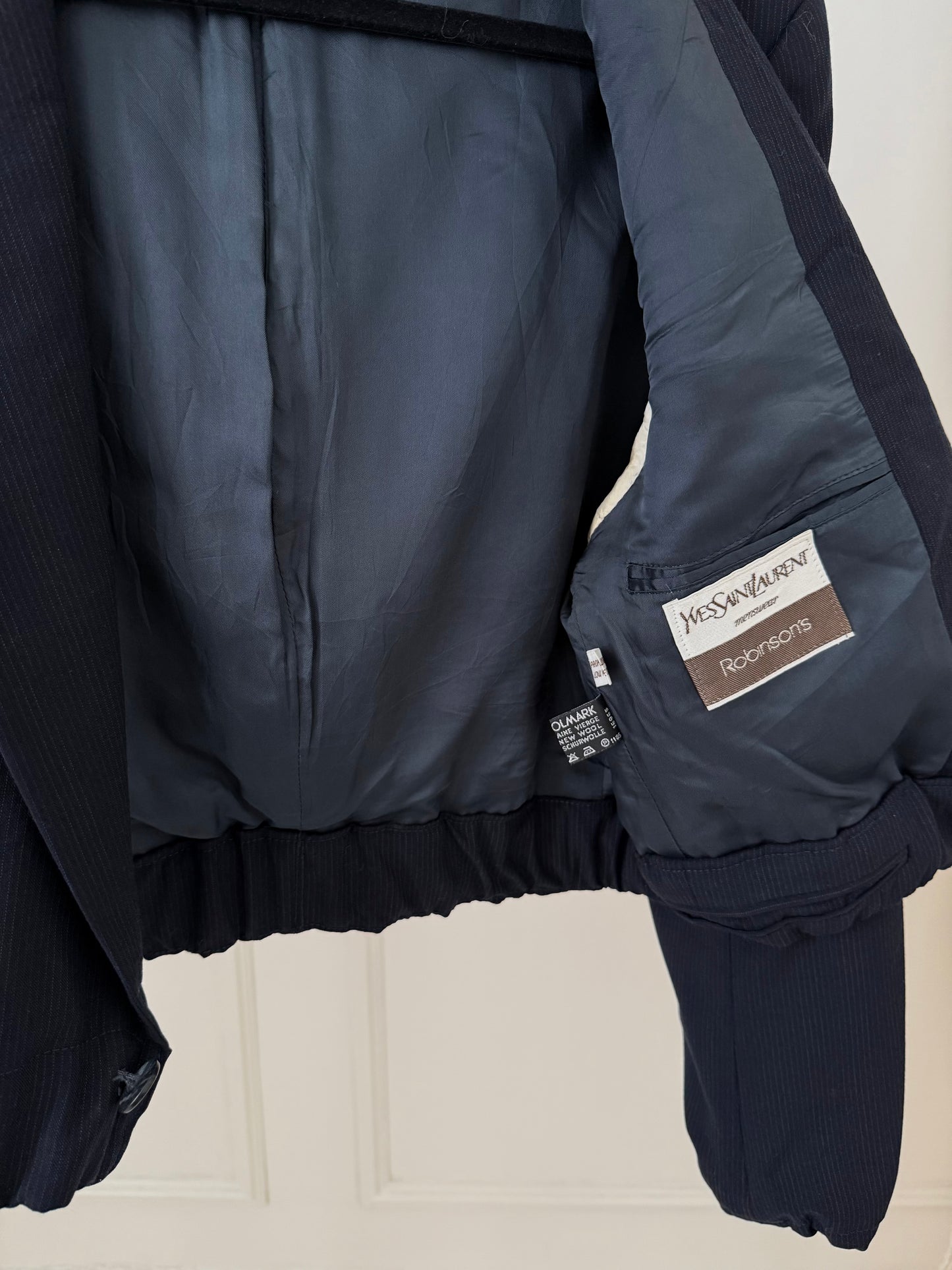 Vintage Yves Saint Laurent Reworked Cropped Blazer Bomber