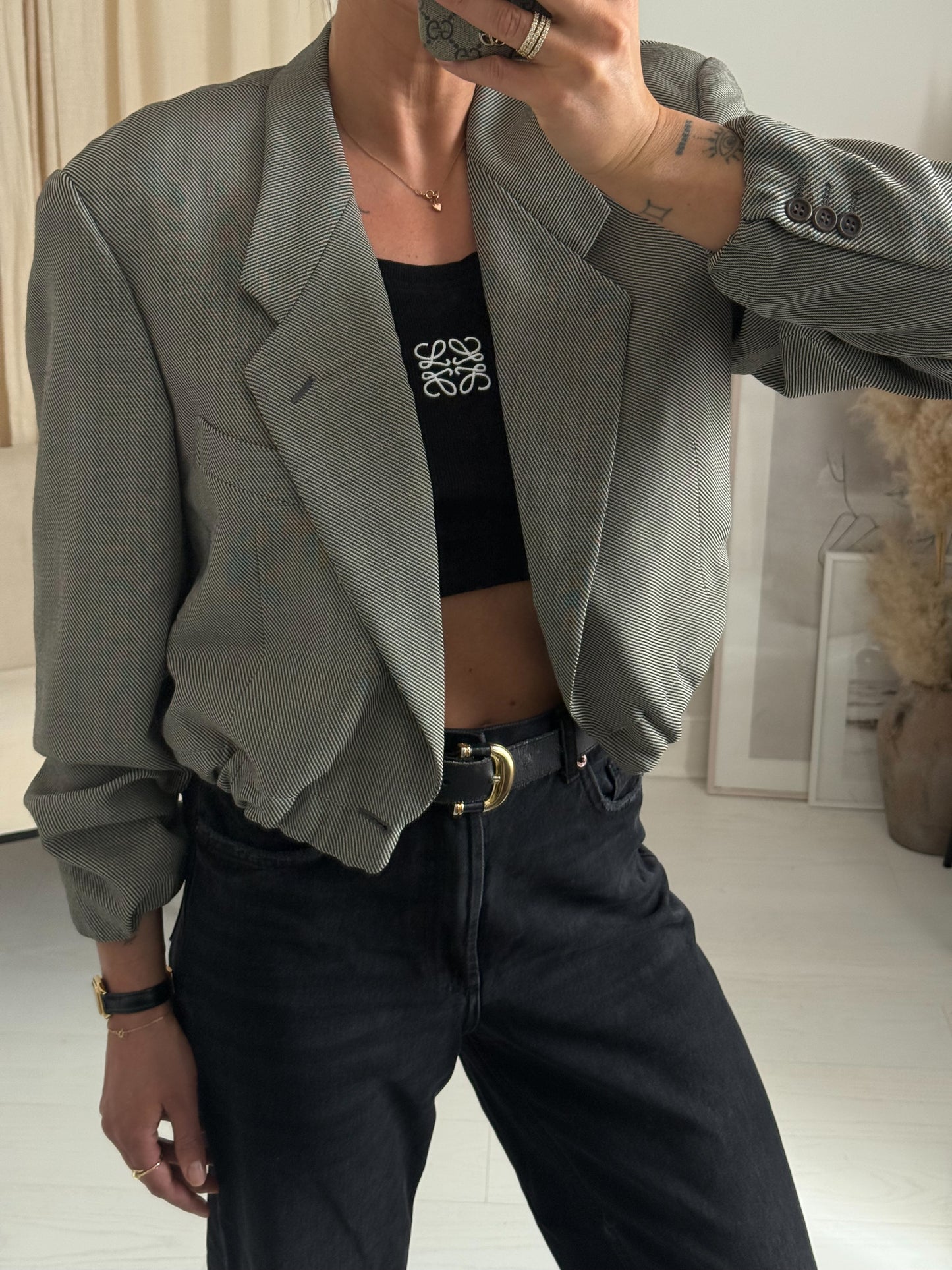 Giorgio Armani Vintage Reworked Cropped Blazer