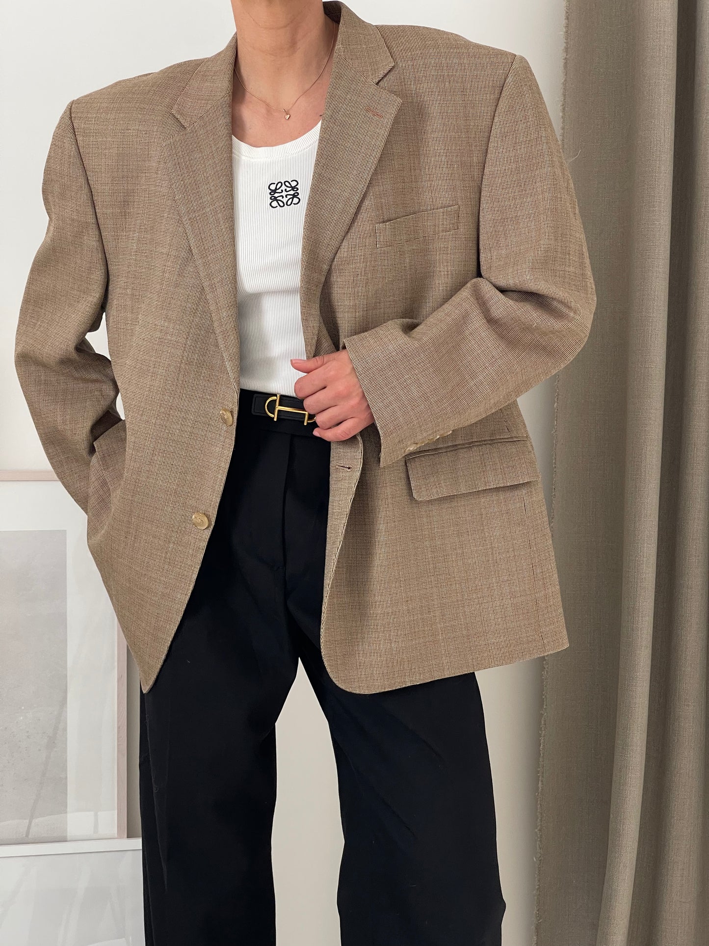 Oversized Beige Blazer