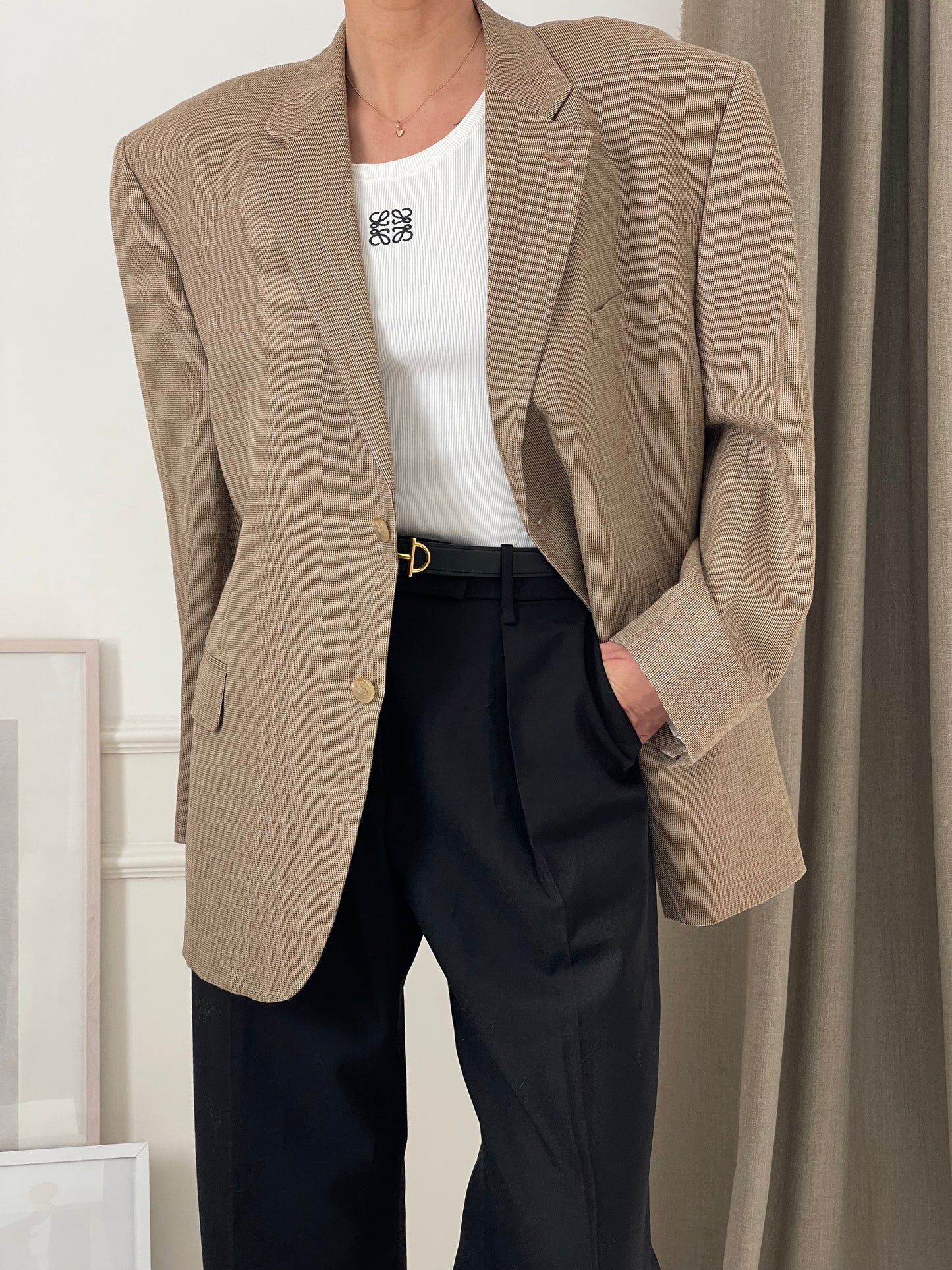 Oversized Beige Blazer