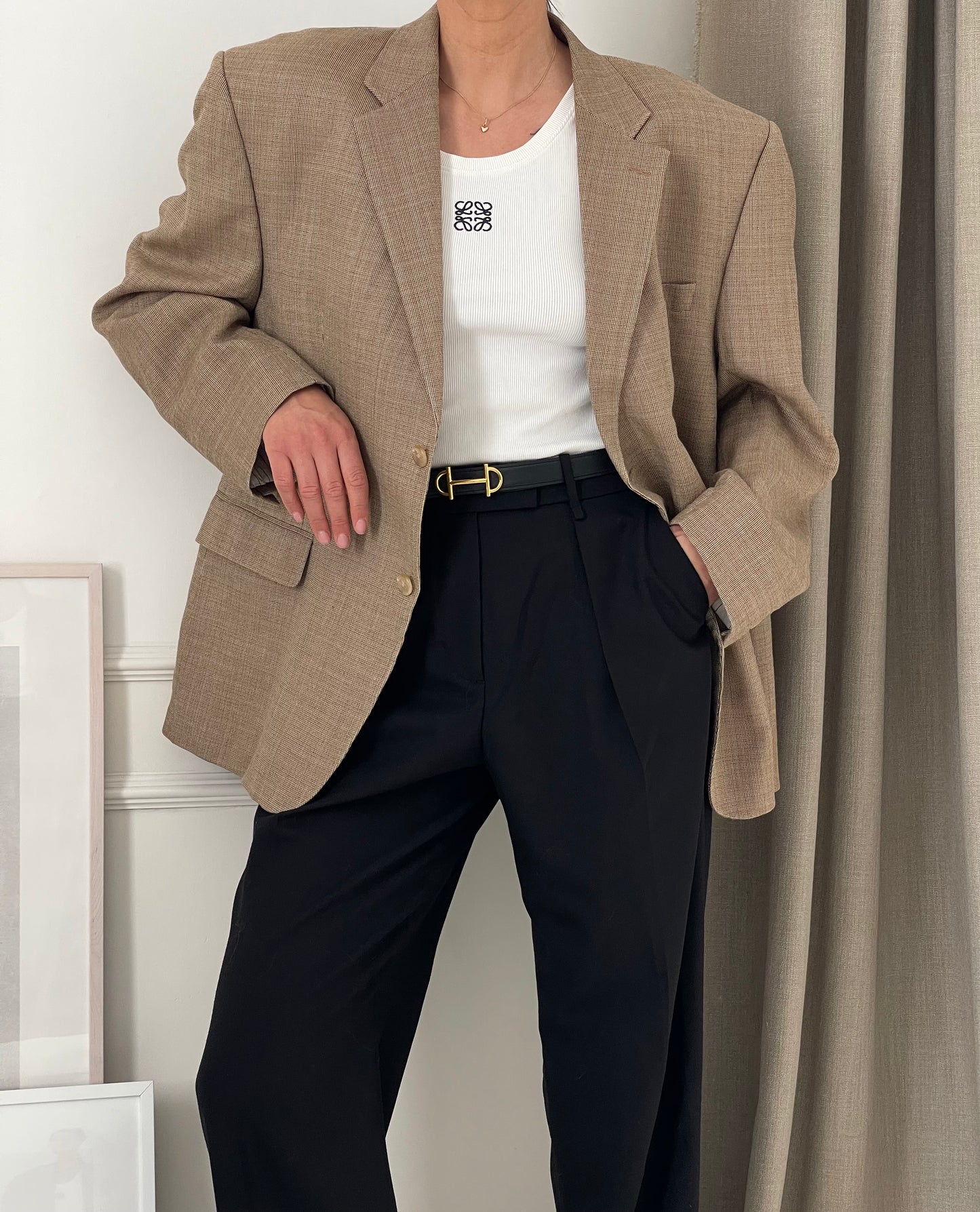 Oversized Beige Blazer