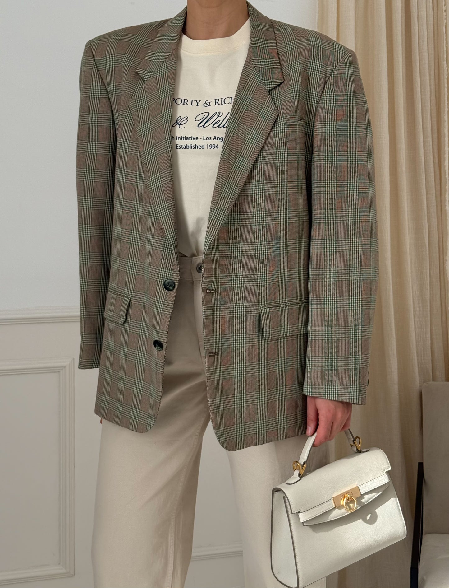 Oversized Checked Blazer