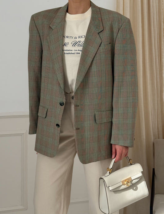 Oversized Checked Blazer