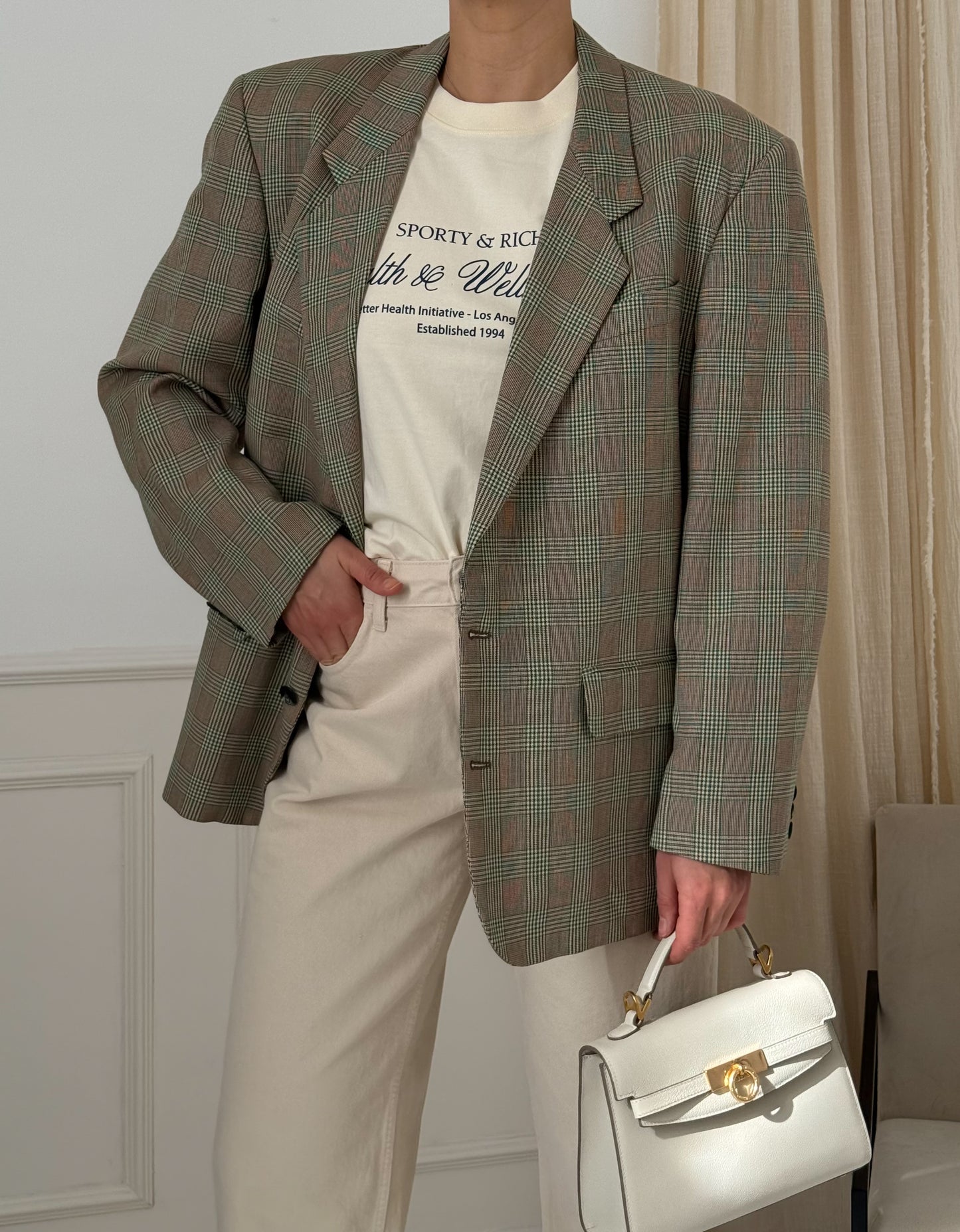 Oversized Checked Blazer
