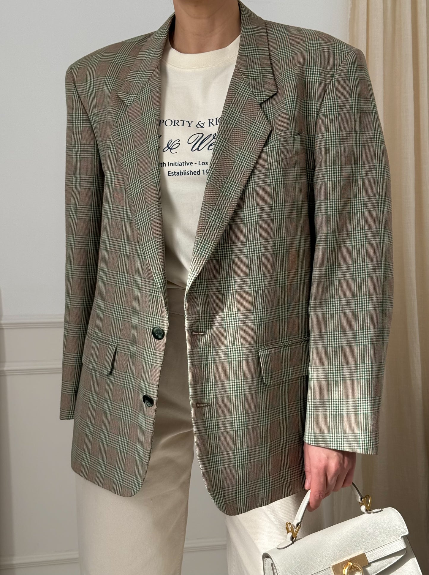 Oversized Checked Blazer