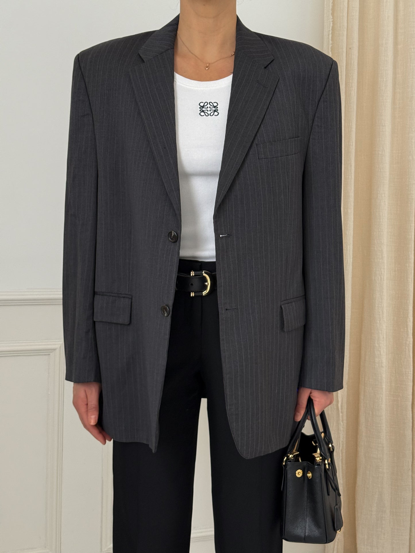 Vintage Ralph Lauren pinstripe Grey Blazer