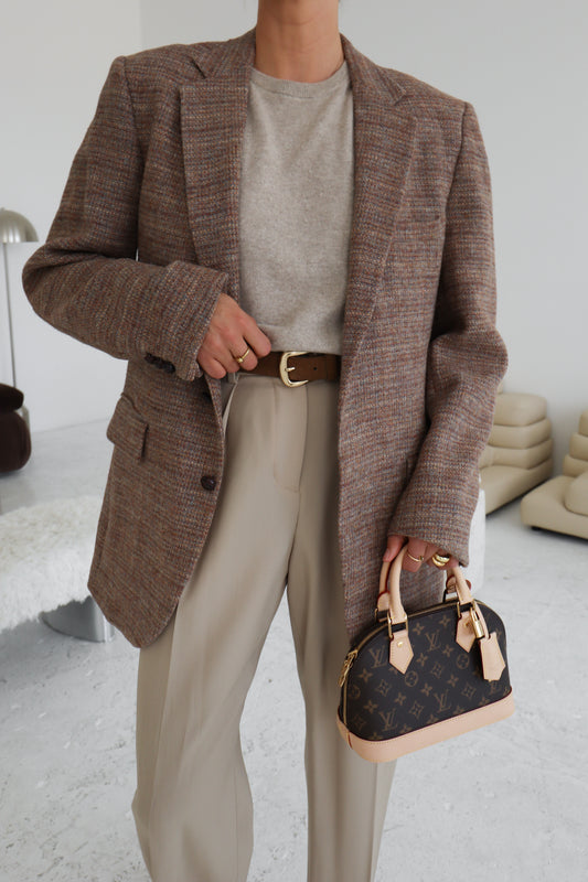 Oversized Wool Beige Blazer