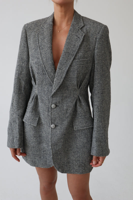 The Camden - Grey Check Blazer Dress