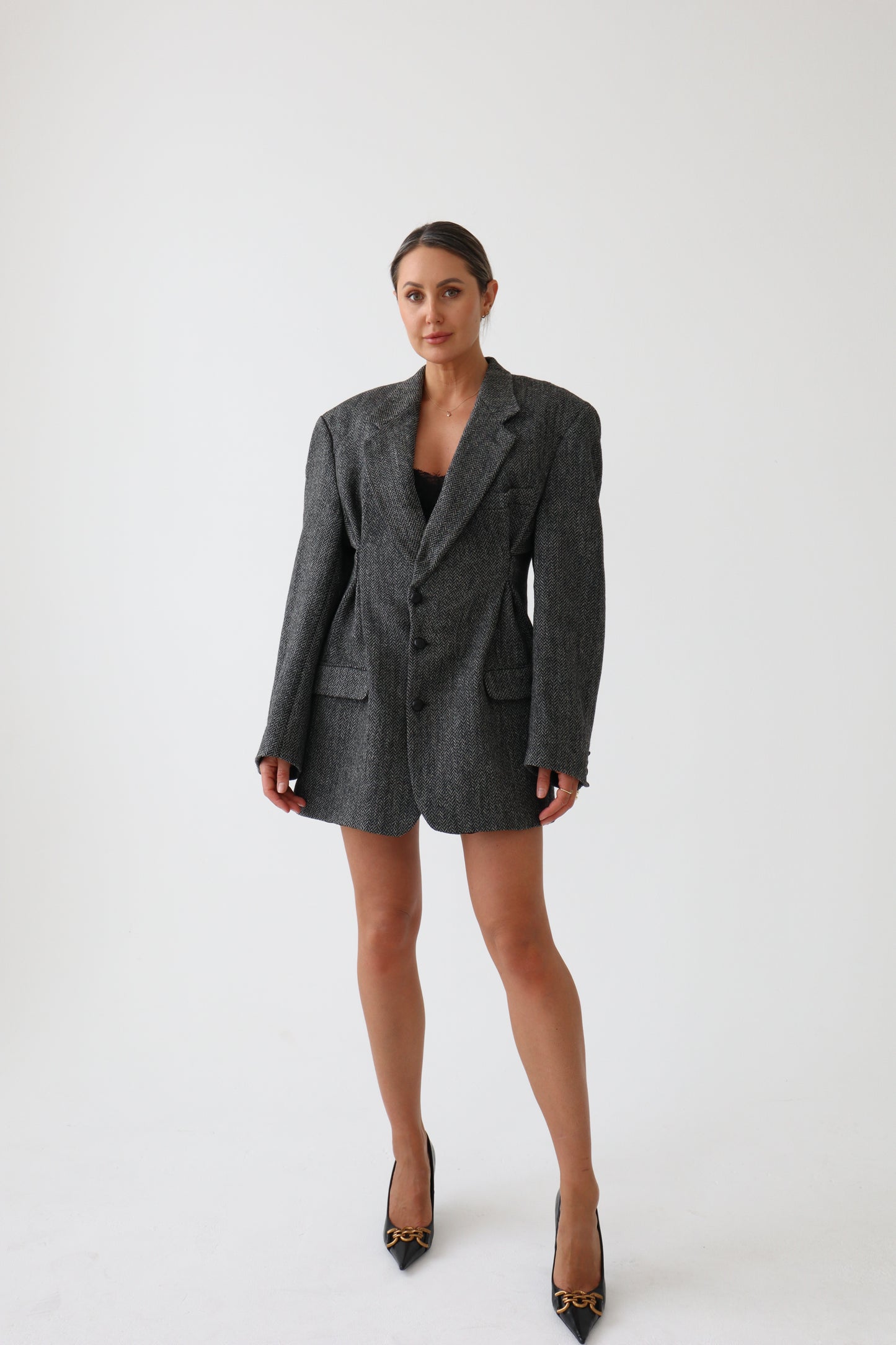 The Mayfair - Herringbone Blazer Dress