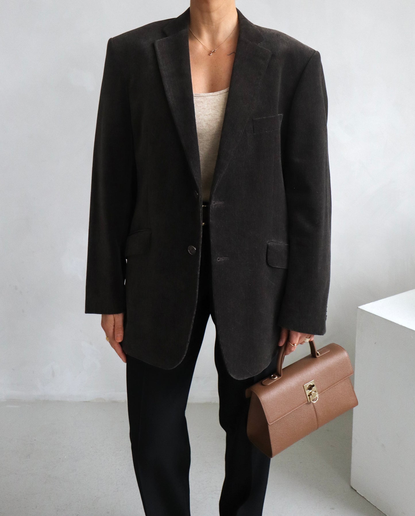 Vintage Oversized Velvet Blazer