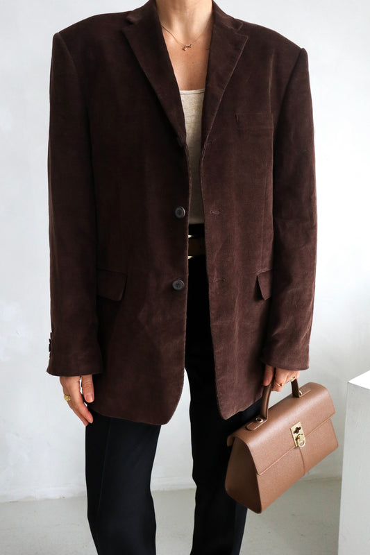Vintage Chocolate Brown Blazer