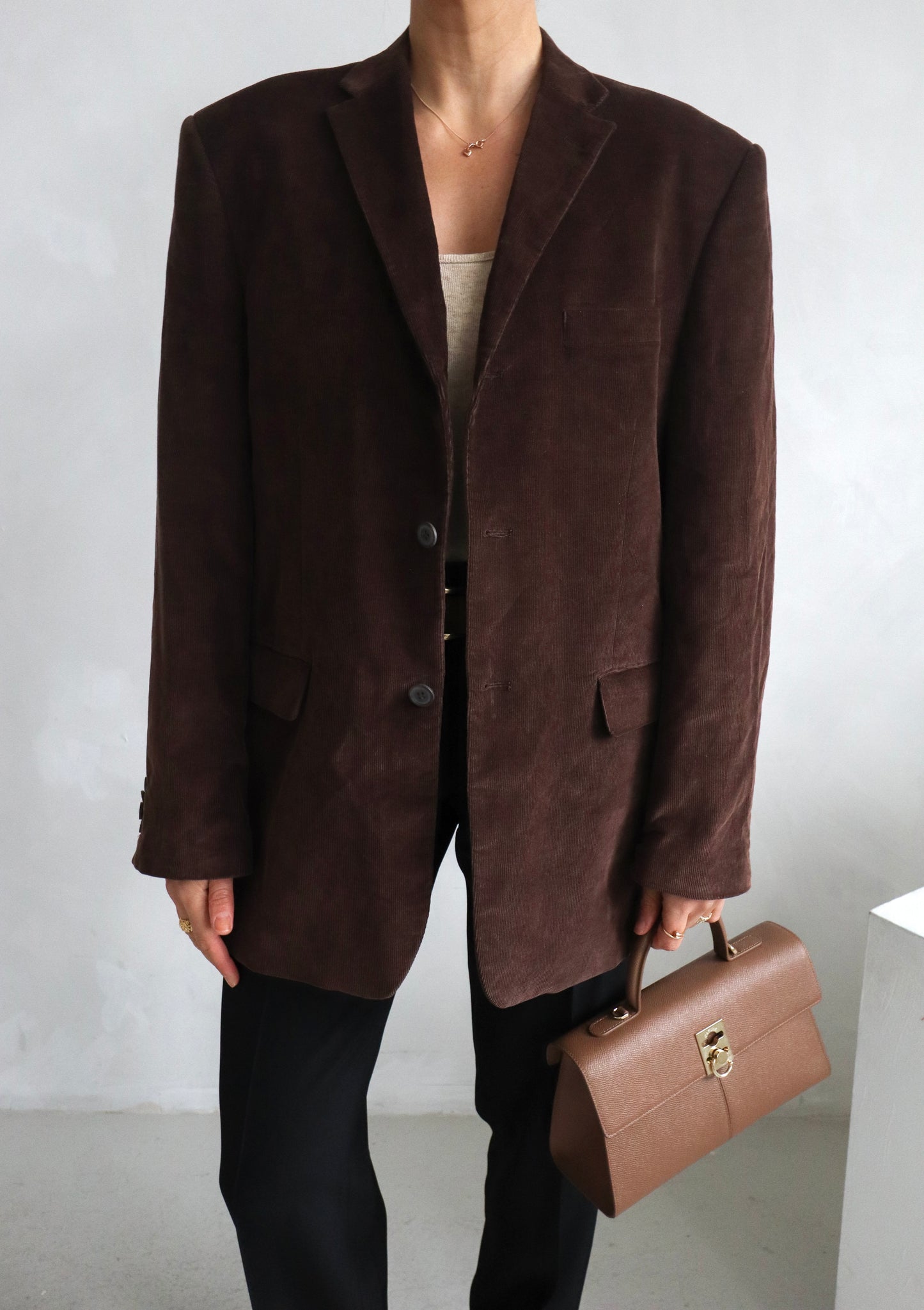 Vintage Chocolate Brown Blazer