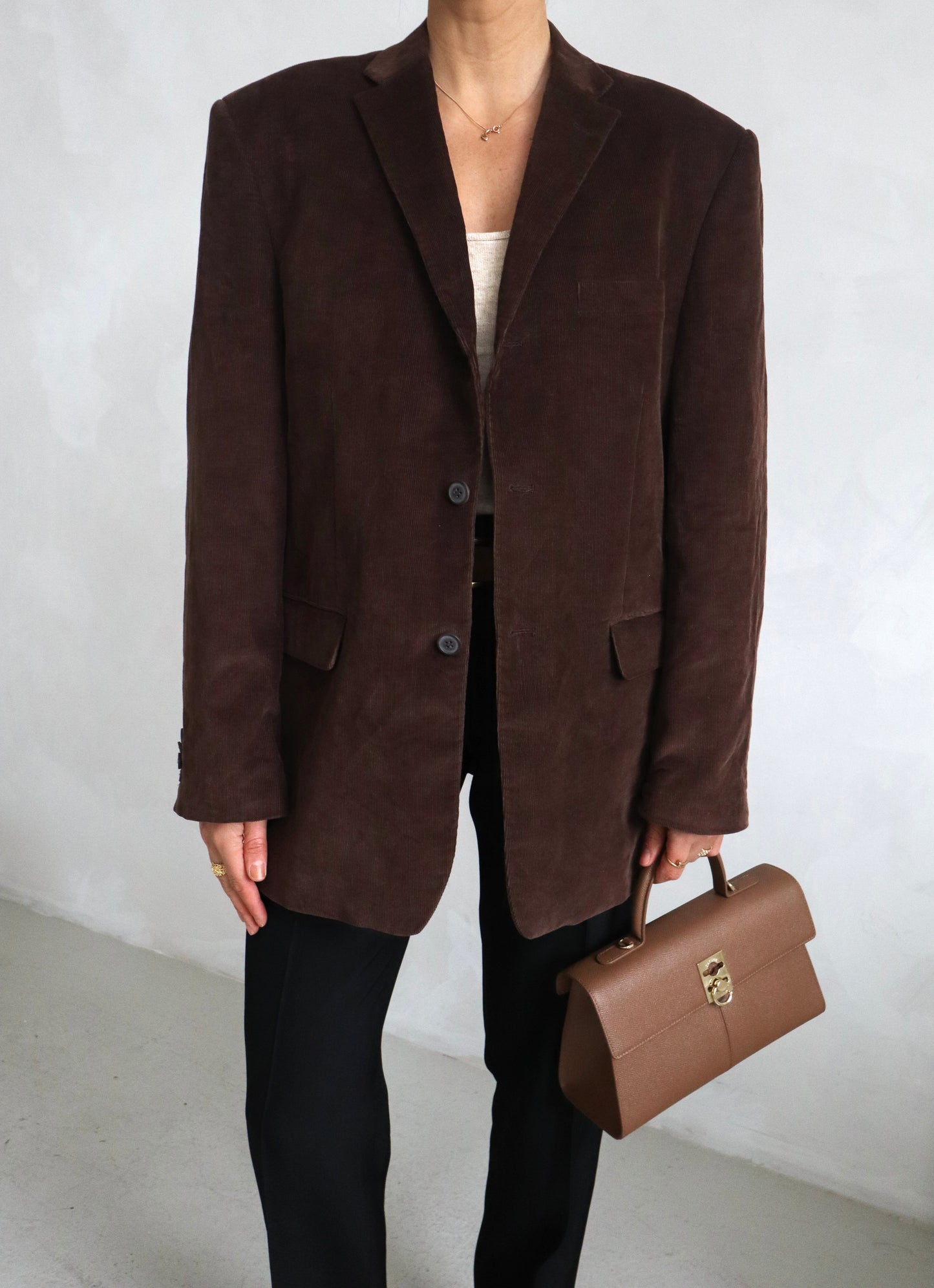 Vintage Chocolate Brown Blazer