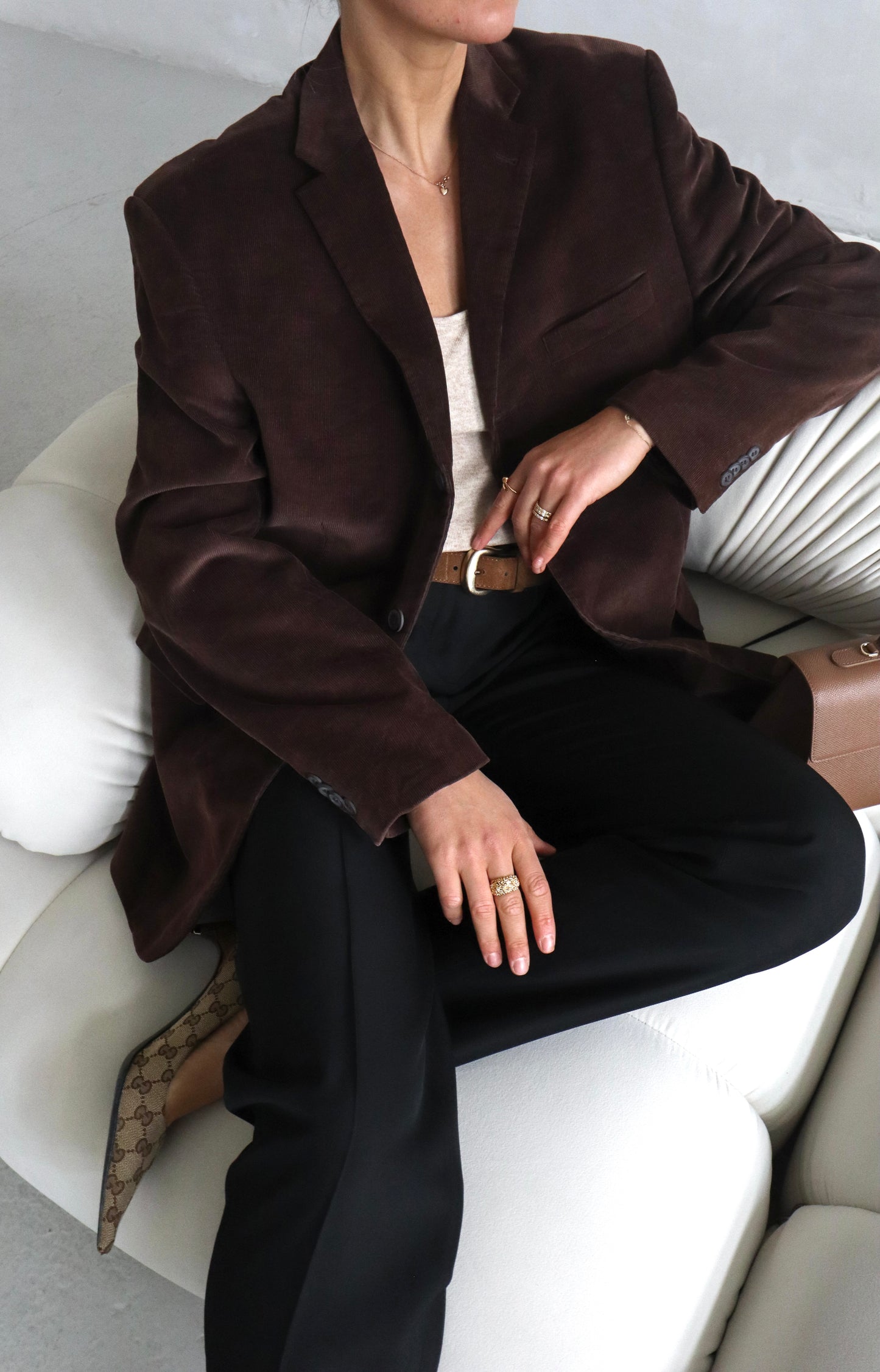 Vintage Chocolate Brown Blazer