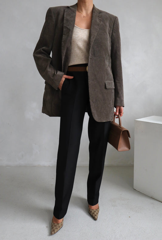 Vintage khaki oversized blazer