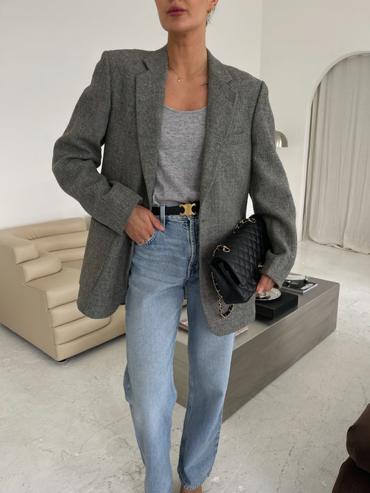 Grey Wool Blazer