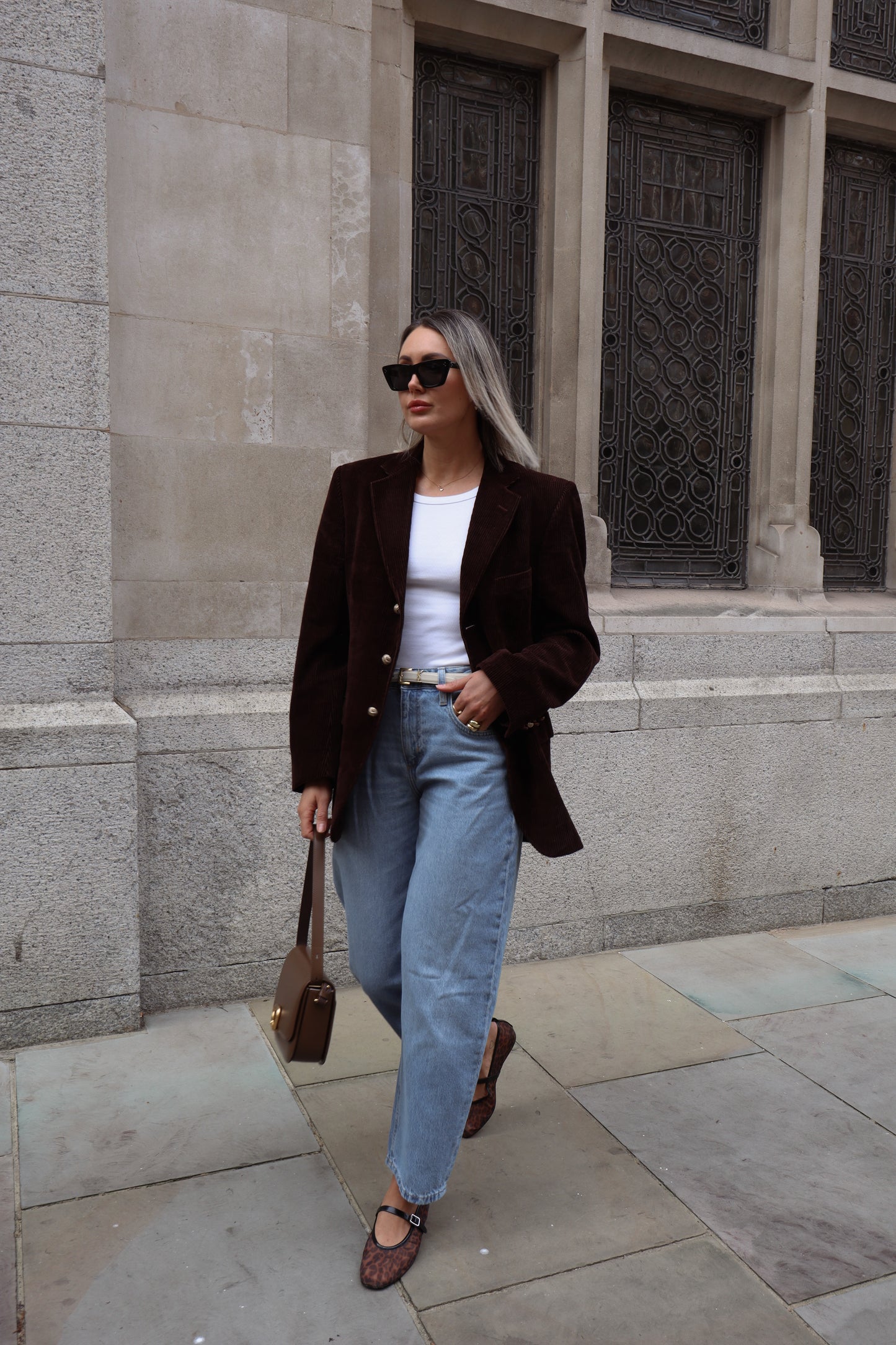 Chocolate Brown Corduroy Blazer